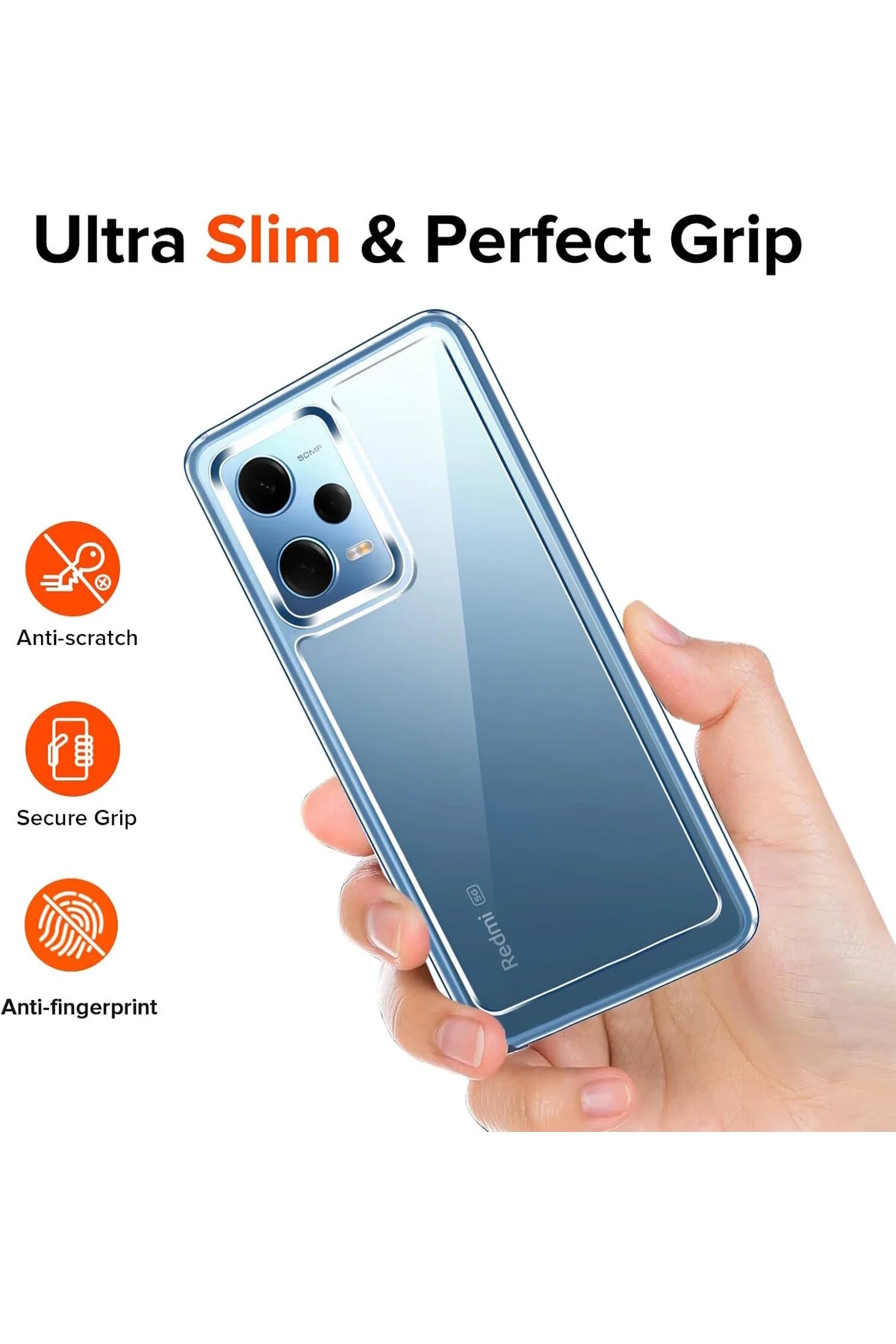 کاور و قاب دوربین محافظ 5G شیائومی REDMI NOTE 12 PRO با سیلیکون نرم شفاف + مجموعه شیشه‌ای صفحه m.tk moveteck