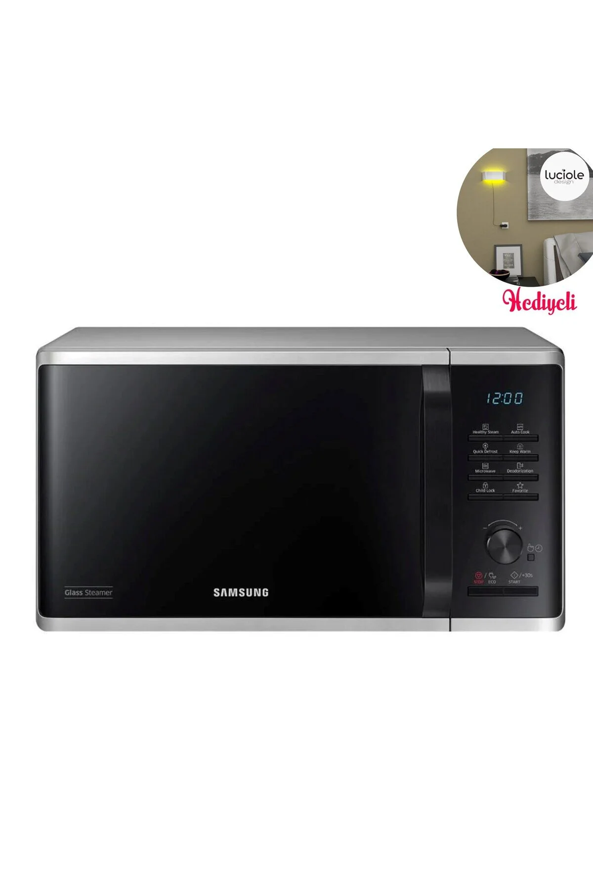 مایکروویو MS23K3555ES پخت بخار + پوشش داخلی سرامیک 23 لیتر اورجینال Samsung