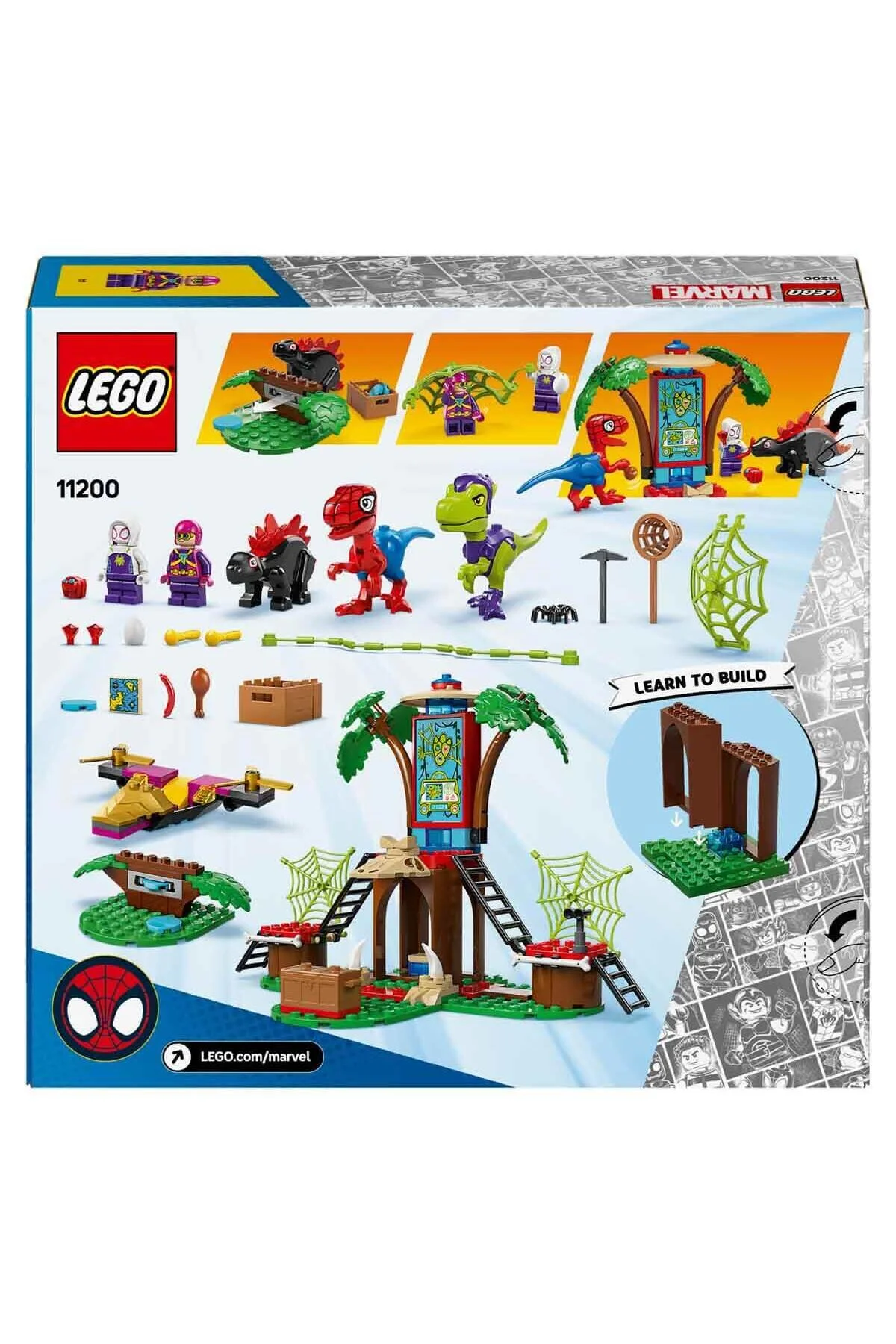 لگو و اسباب بازی های ساخت محور MARVEL SPIDEY دوستان باورنکردنی آن در دفتر مرکزی TREE HOUSE GOBBY'S RAPTOR S LEGO