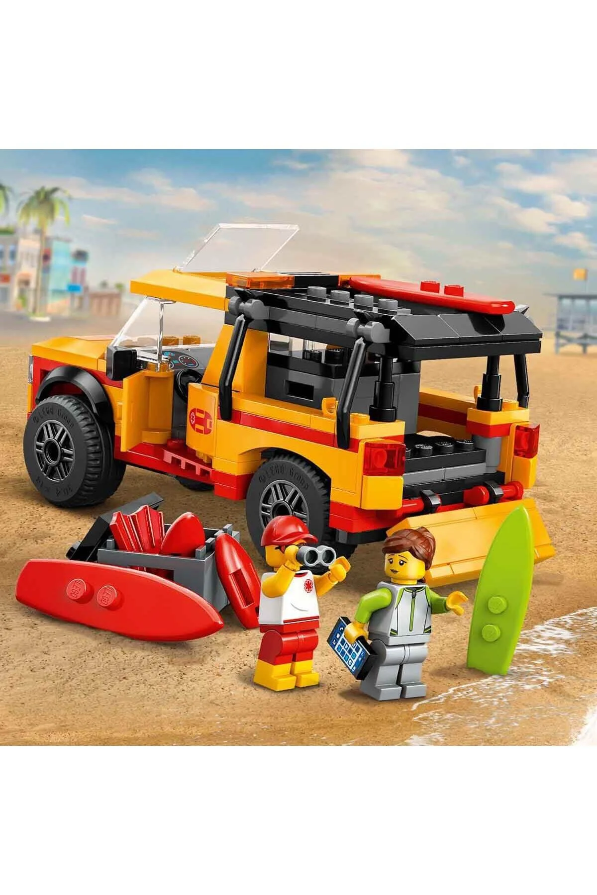 لگو و اسباب بازی های ساخت محور دخترانه پسرانه بچگانه CITY CANKURTARAN VAN 60453 2 MINIFIGURES کوسه برای کودکان بیش از 6 سال بالاتر LEGO