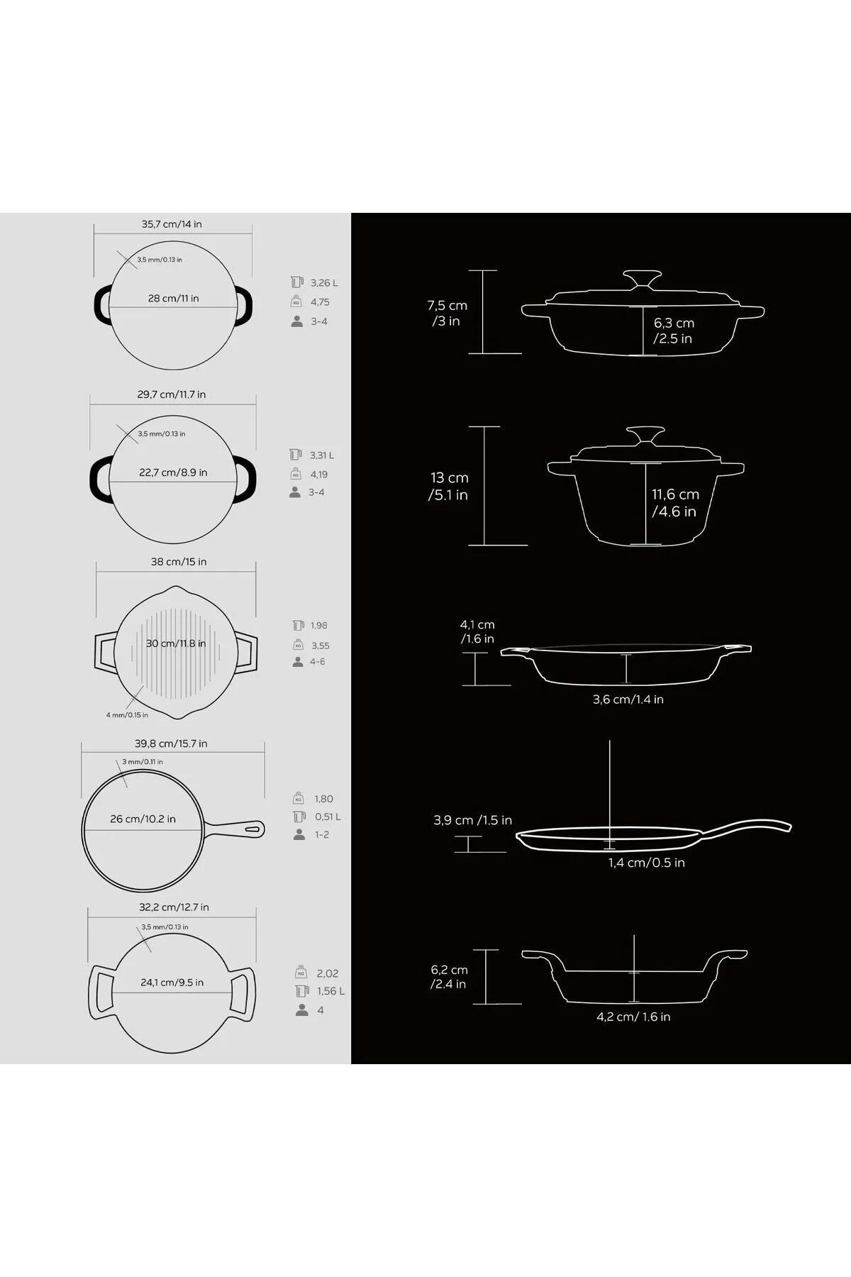 قابلمه CASTING 5X SERIES 8 PITCH COOKWARE & PAN SET Lava