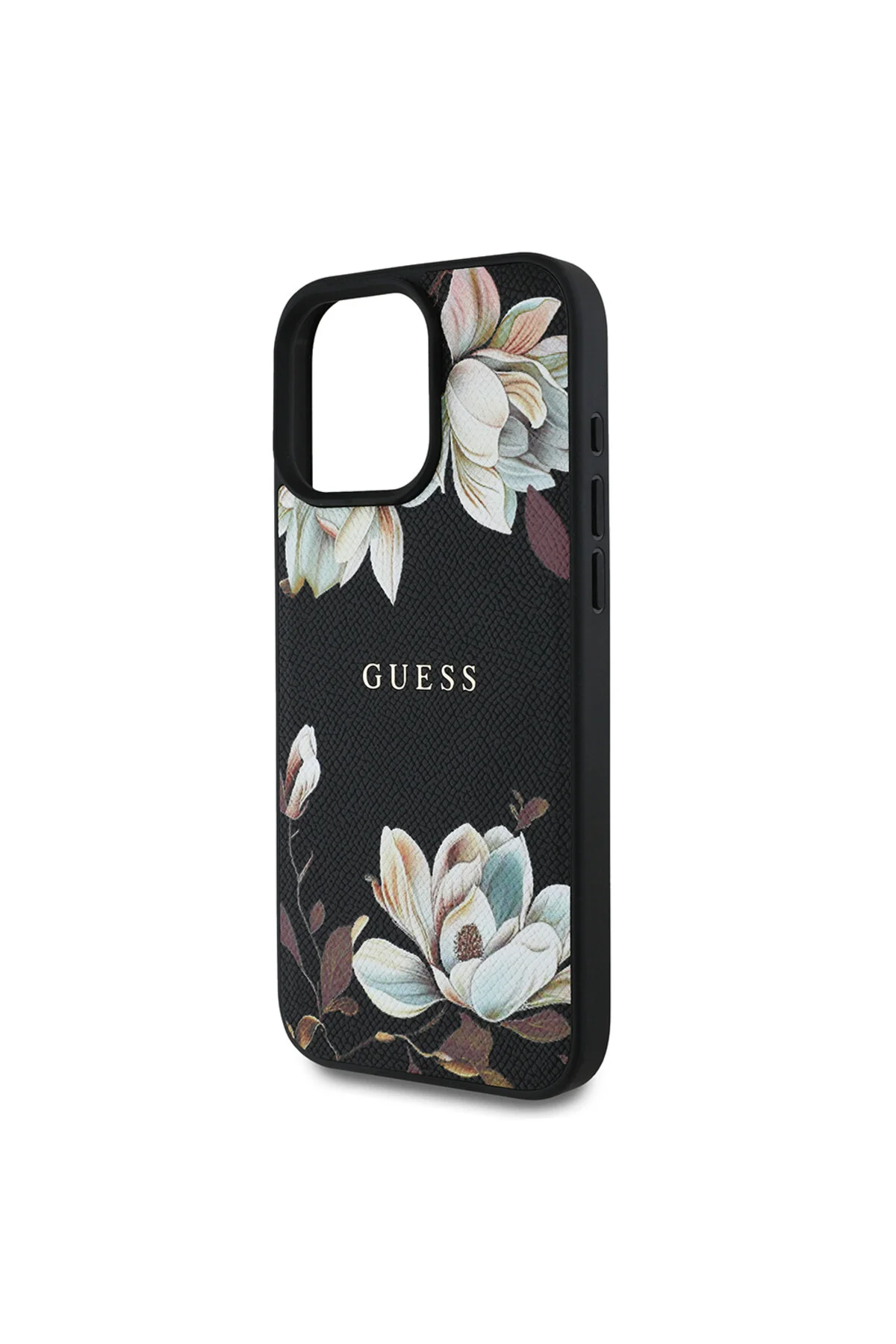 کاور و قاب 16 PRO MAX CASE سازگار حدس زده مجوز ویژگی طراحی گل آرم سیاه سفید Guess