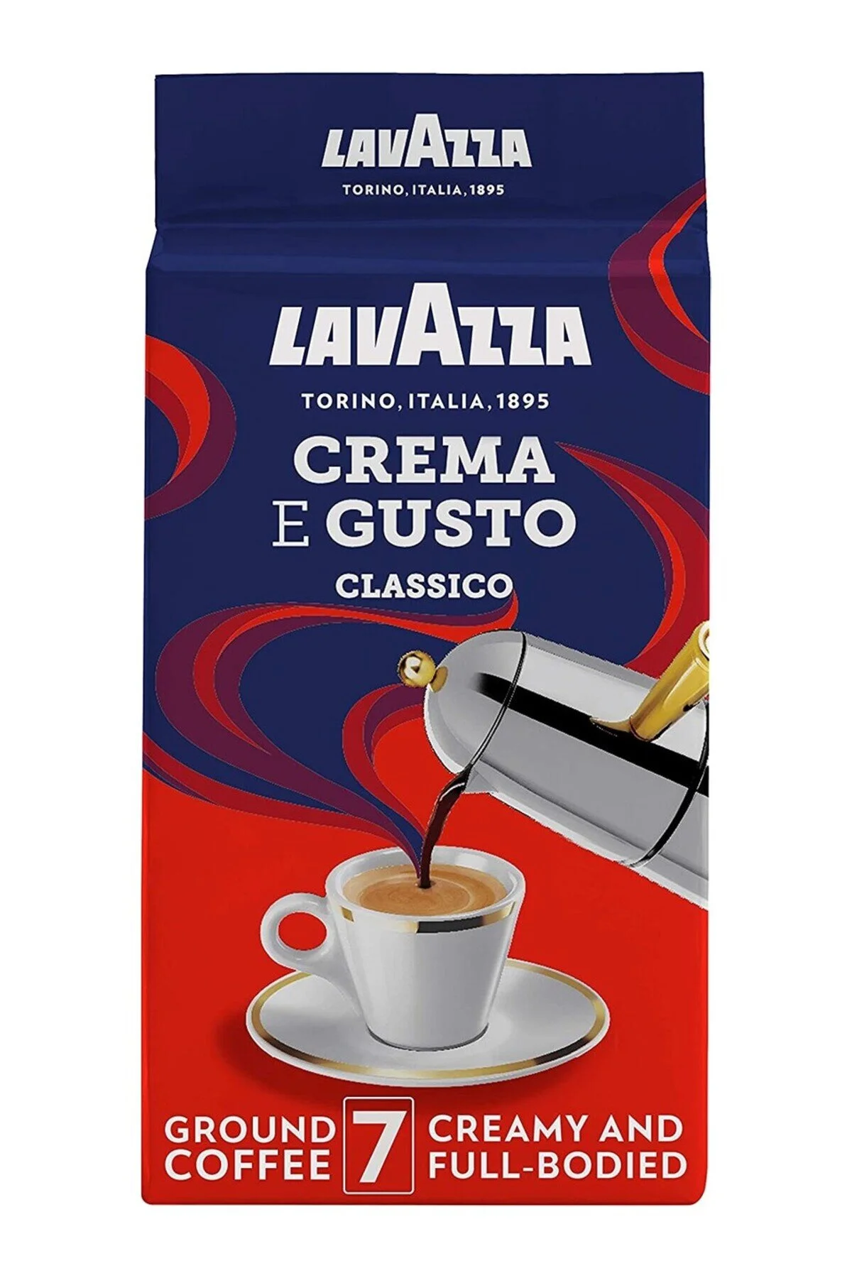 فنجان قهوه بسته کادویی ست فیلتر و لاوازا CREMA E GUSTO 250 گرمی لاواتزا LavAzza