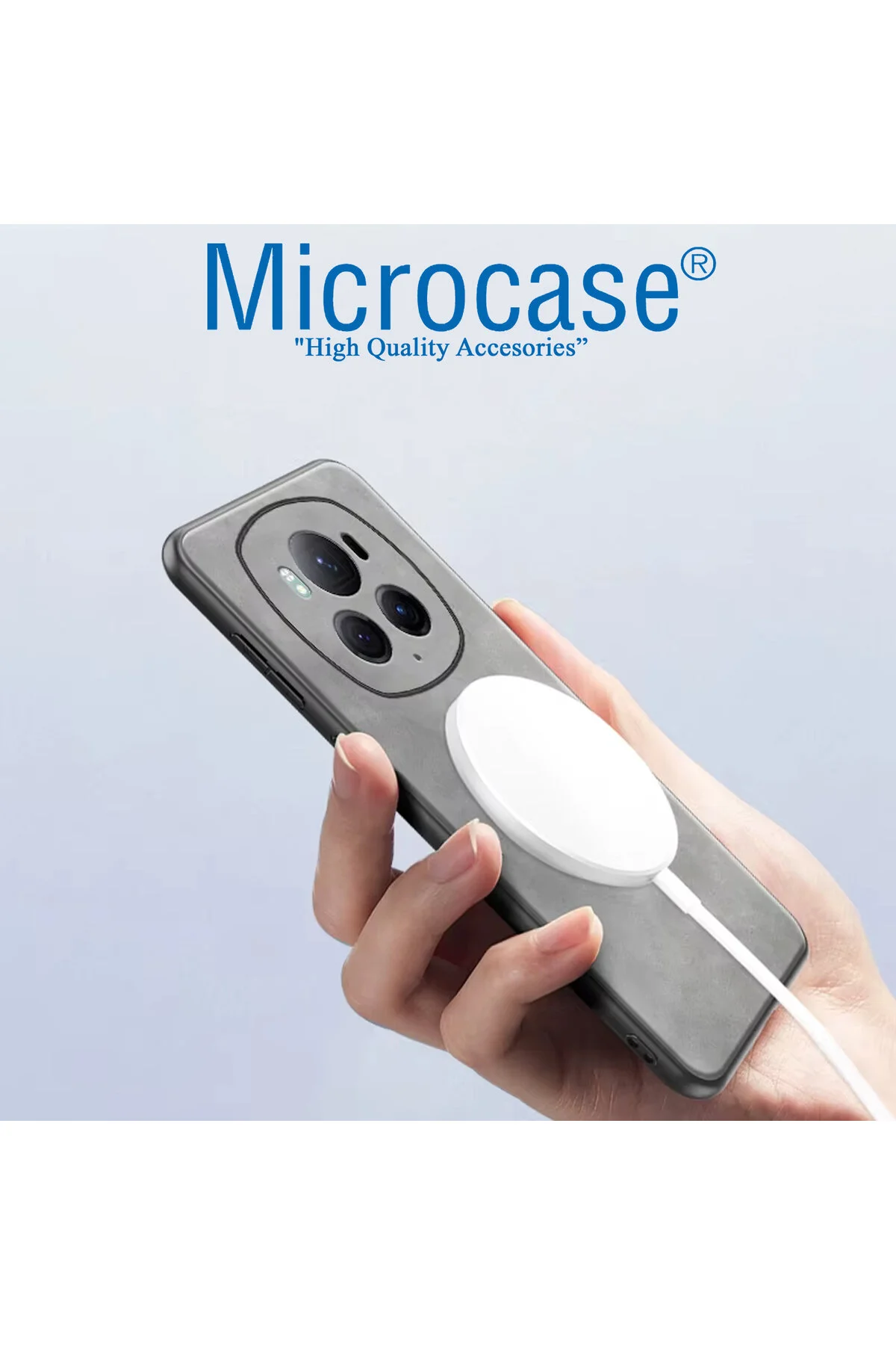 کاور و قاب پایه با روکش چرمی سازگار HONOR MAGIC 6 PRO MAGSAFE Microcase