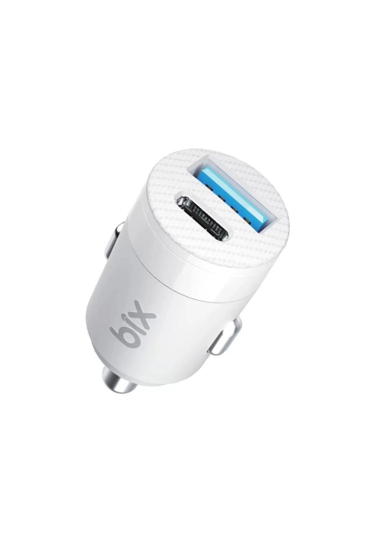 شارژر 65W TYPE C PD 3.0 و USB A DUAL PORT VEHICLE سریع سفید Bix