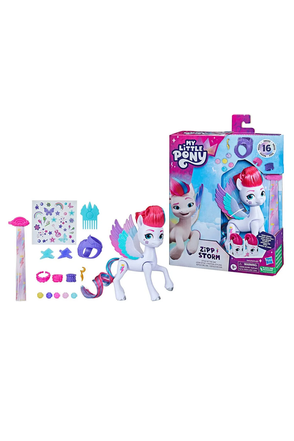 اسباب بازی های فیگور دیگر BRIDLEWOODSTOCK STYLE OF THE DAY FIGURE ZIPP STORM F6349 F6452 My Little Pony