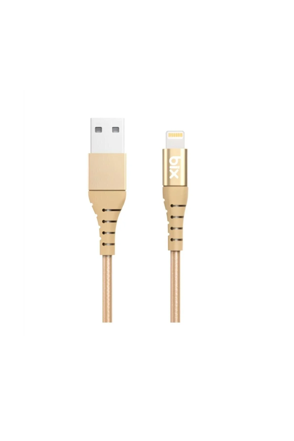 کابل و مبدل مردانه زنانه شارژ LIGHTNING فوق العاده تقویت شده برای طلای آیفون Bix