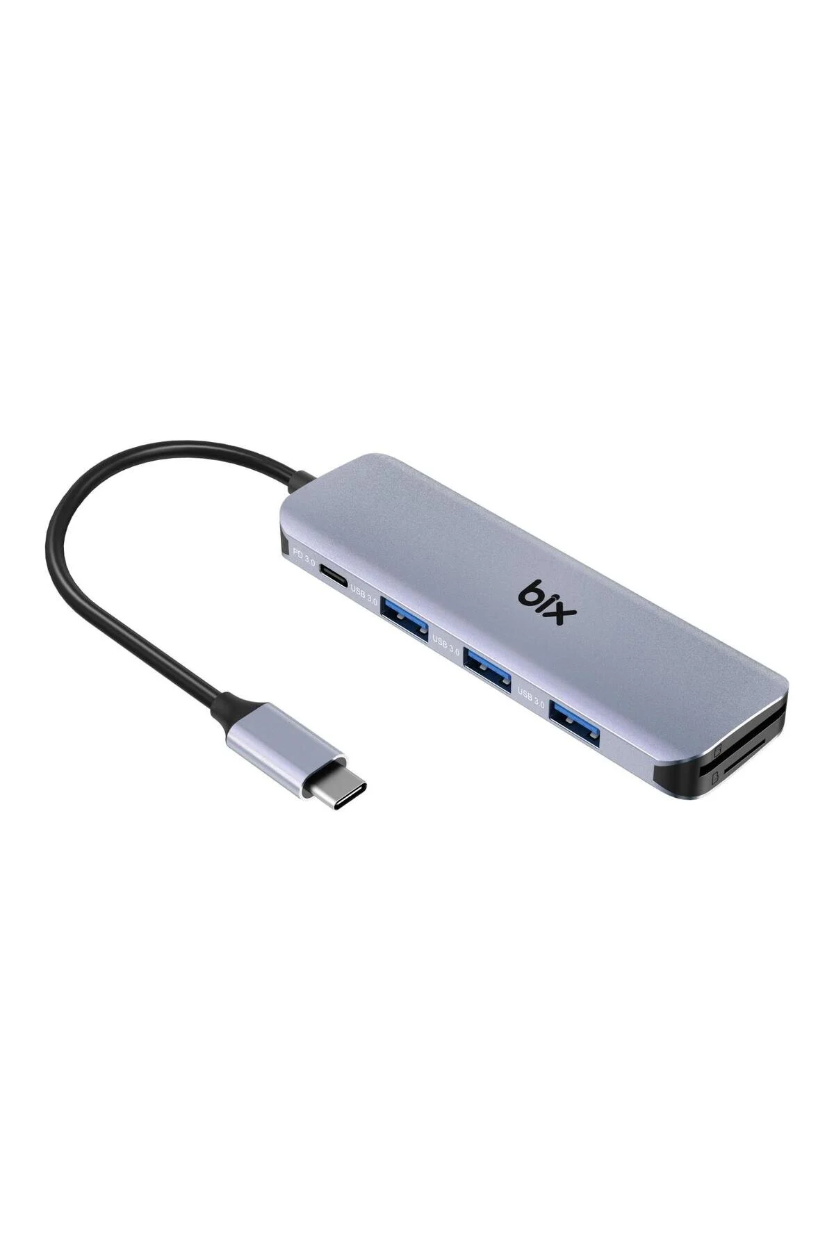 کابل و مبدل مردانه زنانه TYPE C USB 3.0 PD CARD READER 3 HUB PUNTATIVE Bix