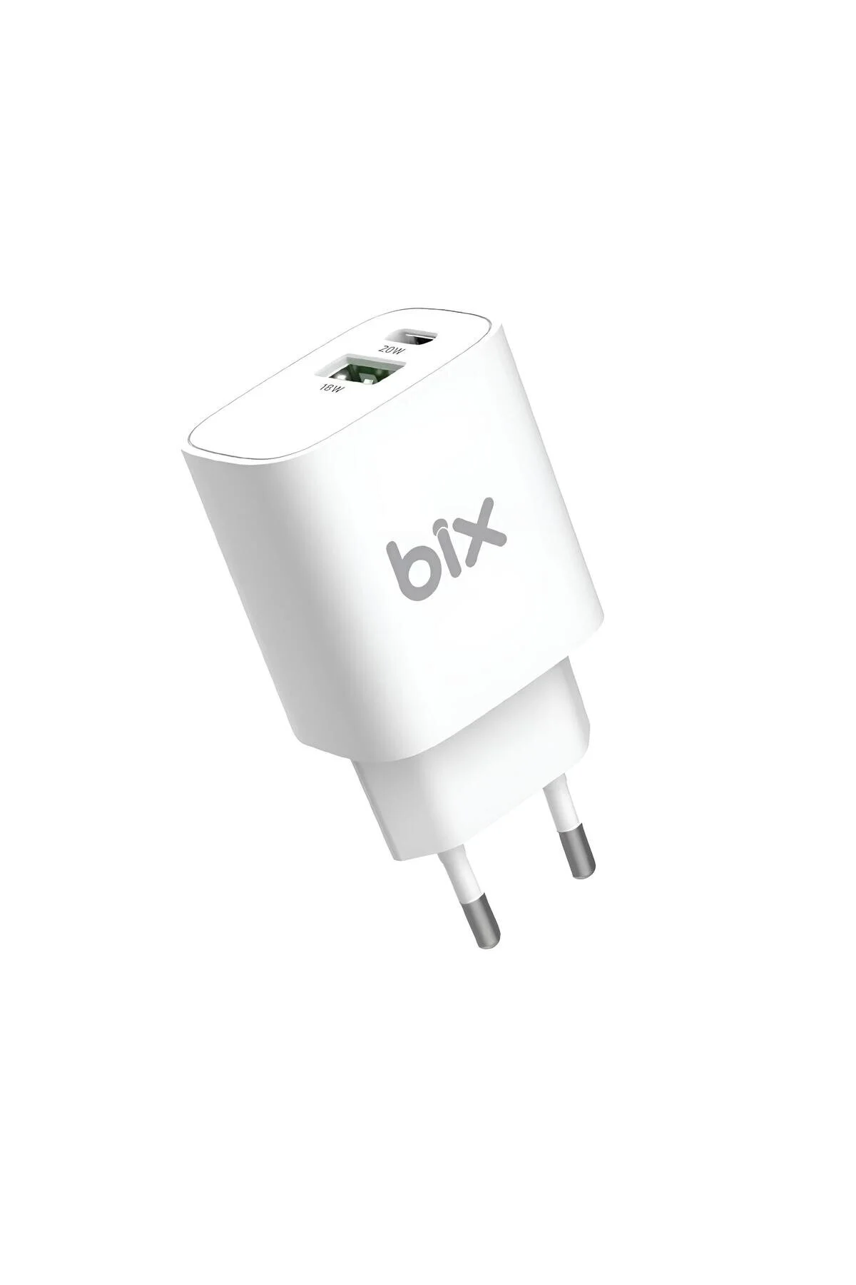 شارژر 20W TYPE C PD و 18W USB QC 3.0 سریع پورت دوتایی Bix