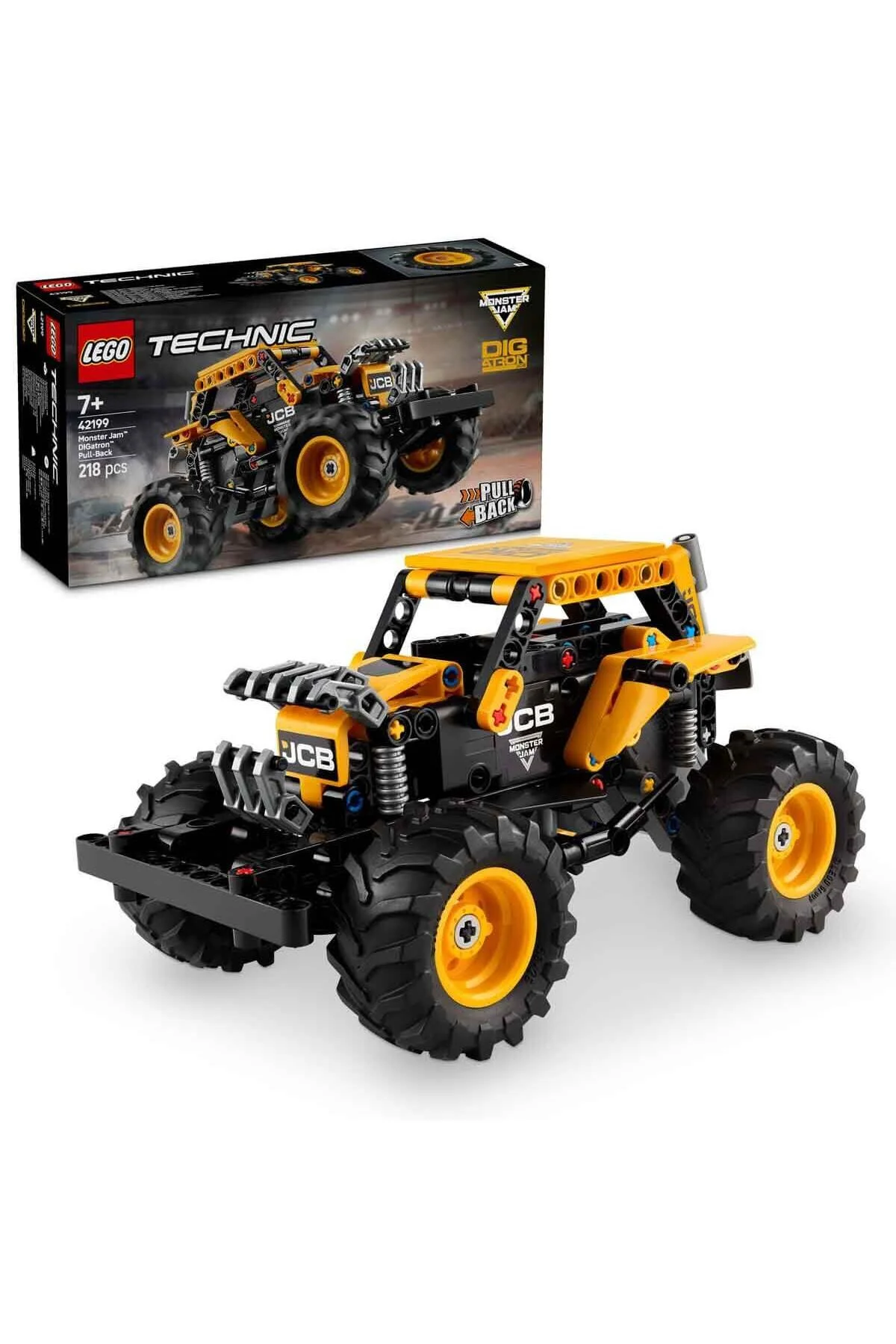 لگو و اسباب بازی های ساخت محور TECHNIC MONSTER JAM DIGATRON PULL AND RELEASE 42199 برای کودکان ۷ سال به بالا که عاشق کامیون هیولا هستند از ترکیه LEGO