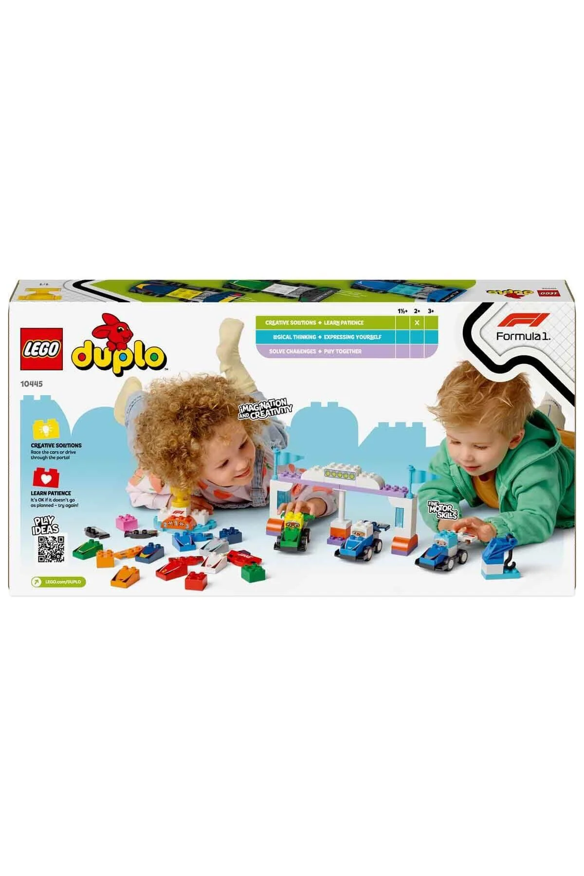 لگو و اسباب بازی های ساخت محور DUPLO TOWN F1 TEAM RACING اتومبیل ها رانندگان 10445 2 سال بالاتر LEGO