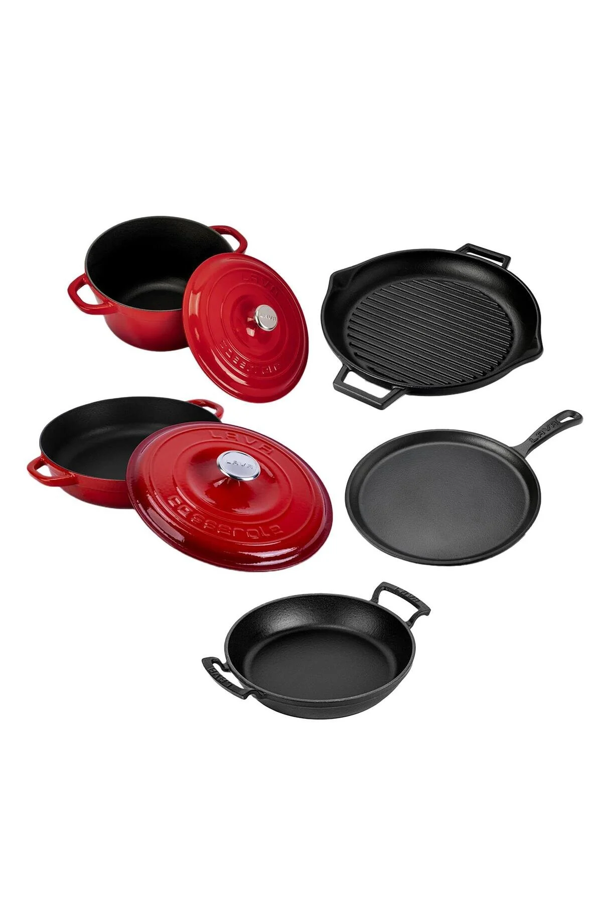 قابلمه CASTING 5X SERIES 8 PITCH COOKWARE & PAN SET Lava