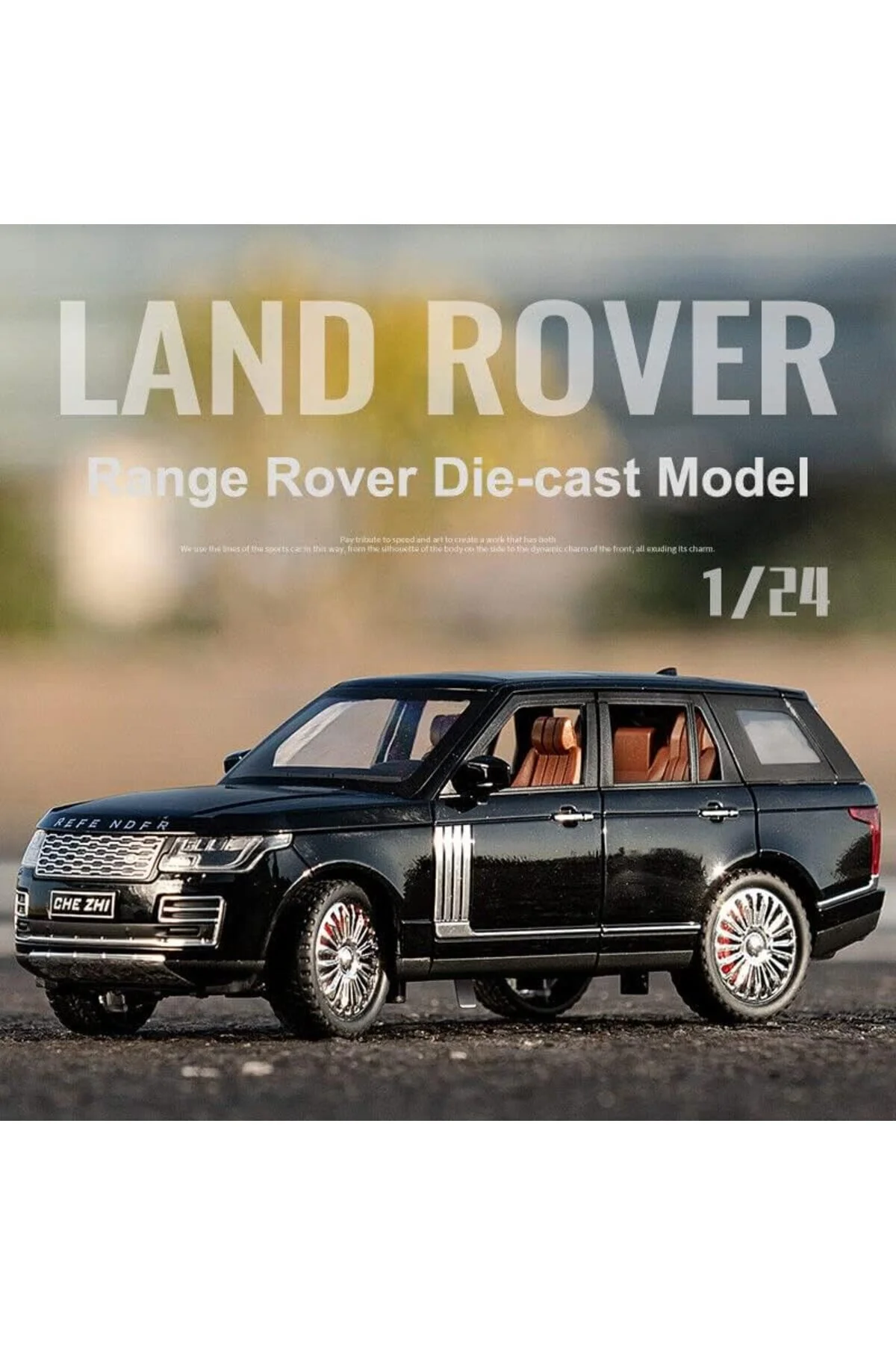 مدل خودرو RANGE ROVER LAND JEEP STYLE CAR DIECAST MODEL 1:24 مشکی اورجینال scntoys