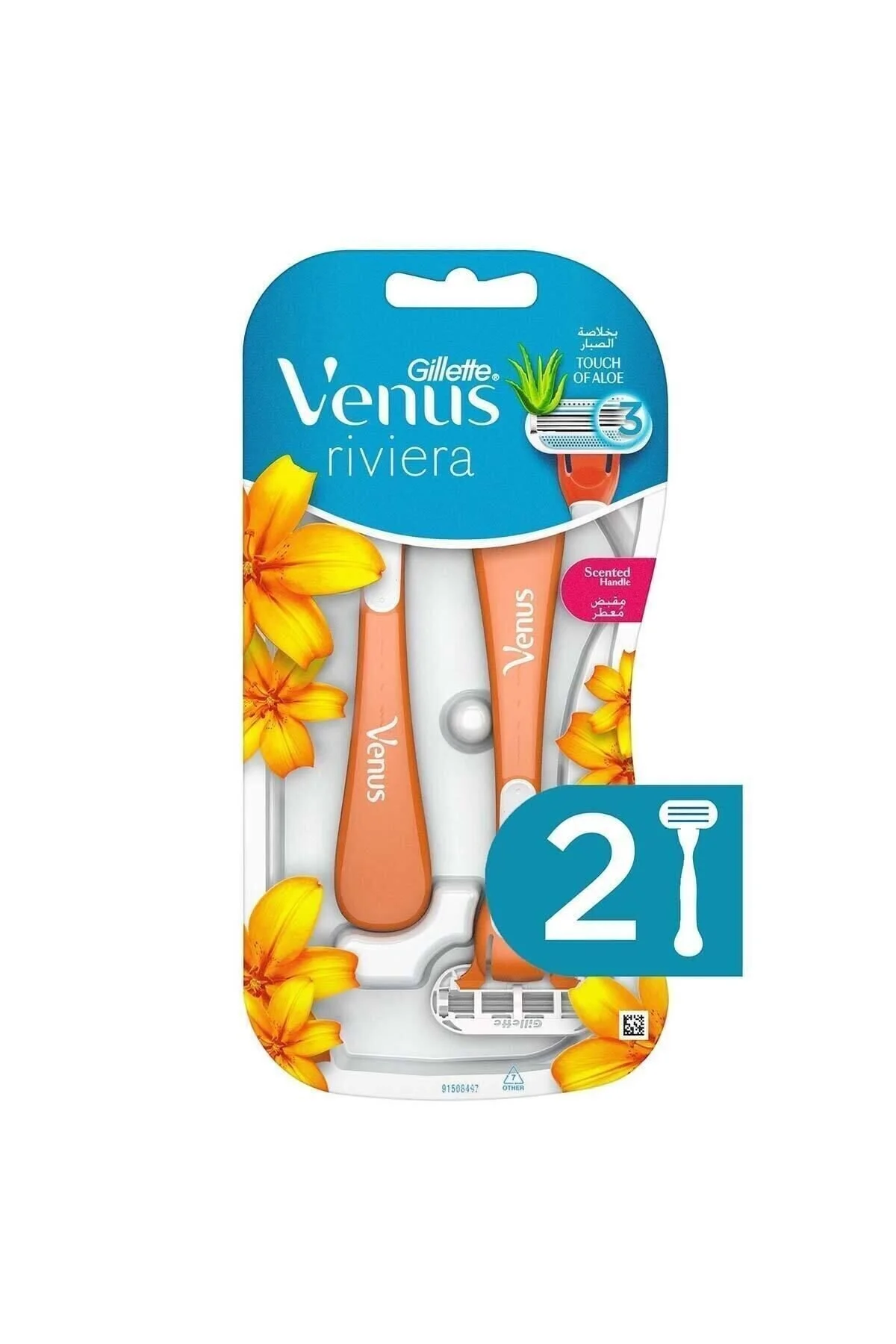تیغ اصلاح زنانه GILLETTE VENUS RIVIERA 2 قطعه ژیلت ونوس اورجینال Gillette Venus
