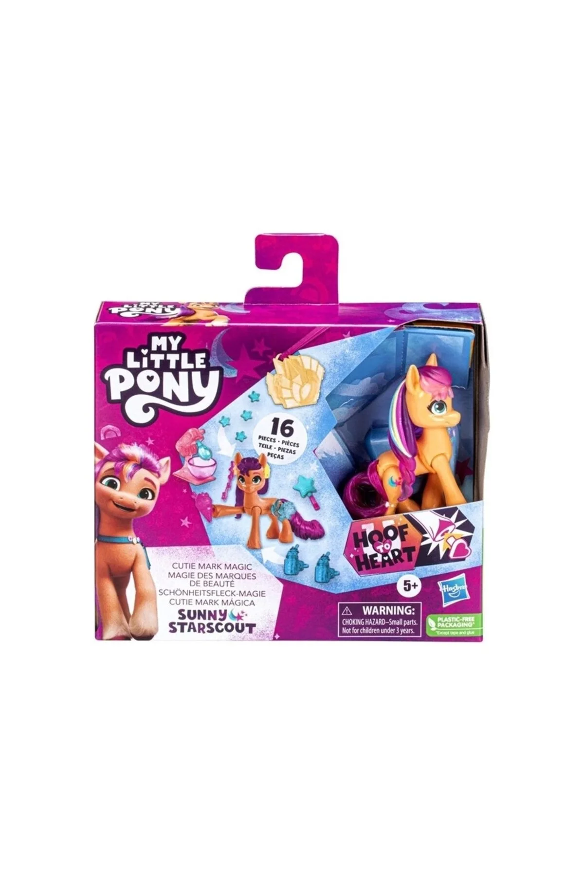 اسباب بازی های فیگور حیوانی My Little Pony New Generation Cute Isare Magic چهره جادویی Sunny Starscout  Hasbro