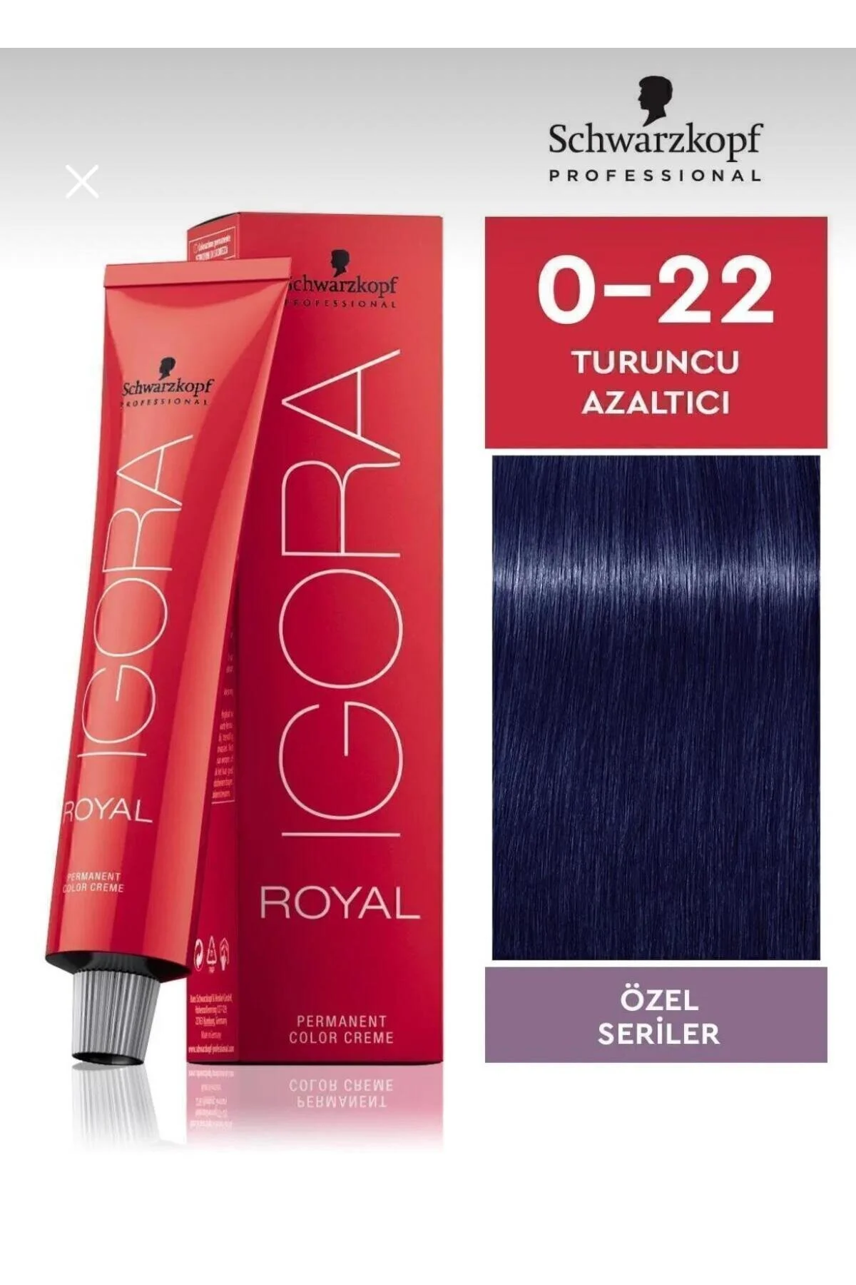 رنگ مو رویال شوارتسکف 0.22 نارنجی کاهش دهنده 60 میلی لیتر Igora