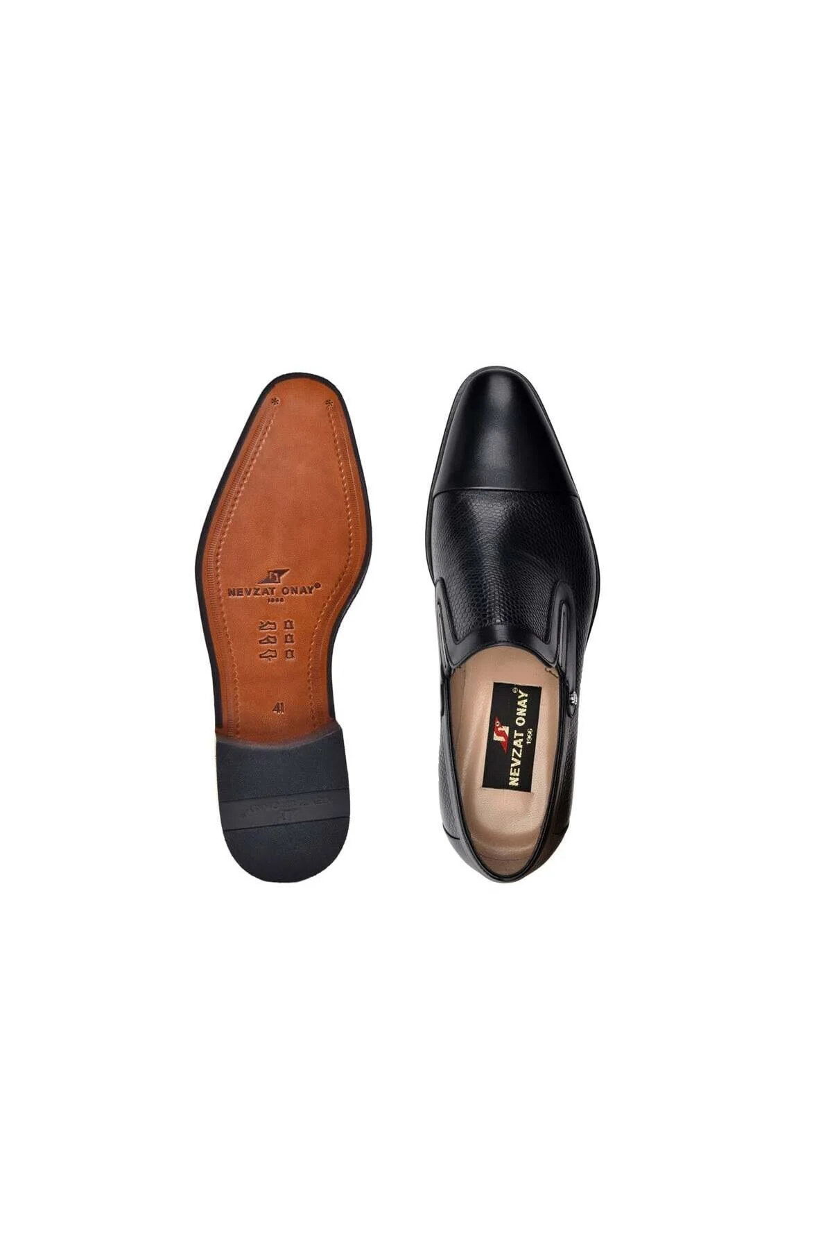 کفش کلاسیک روزانه مشکی مردانه LOAFER 10782 Nevzat Onay