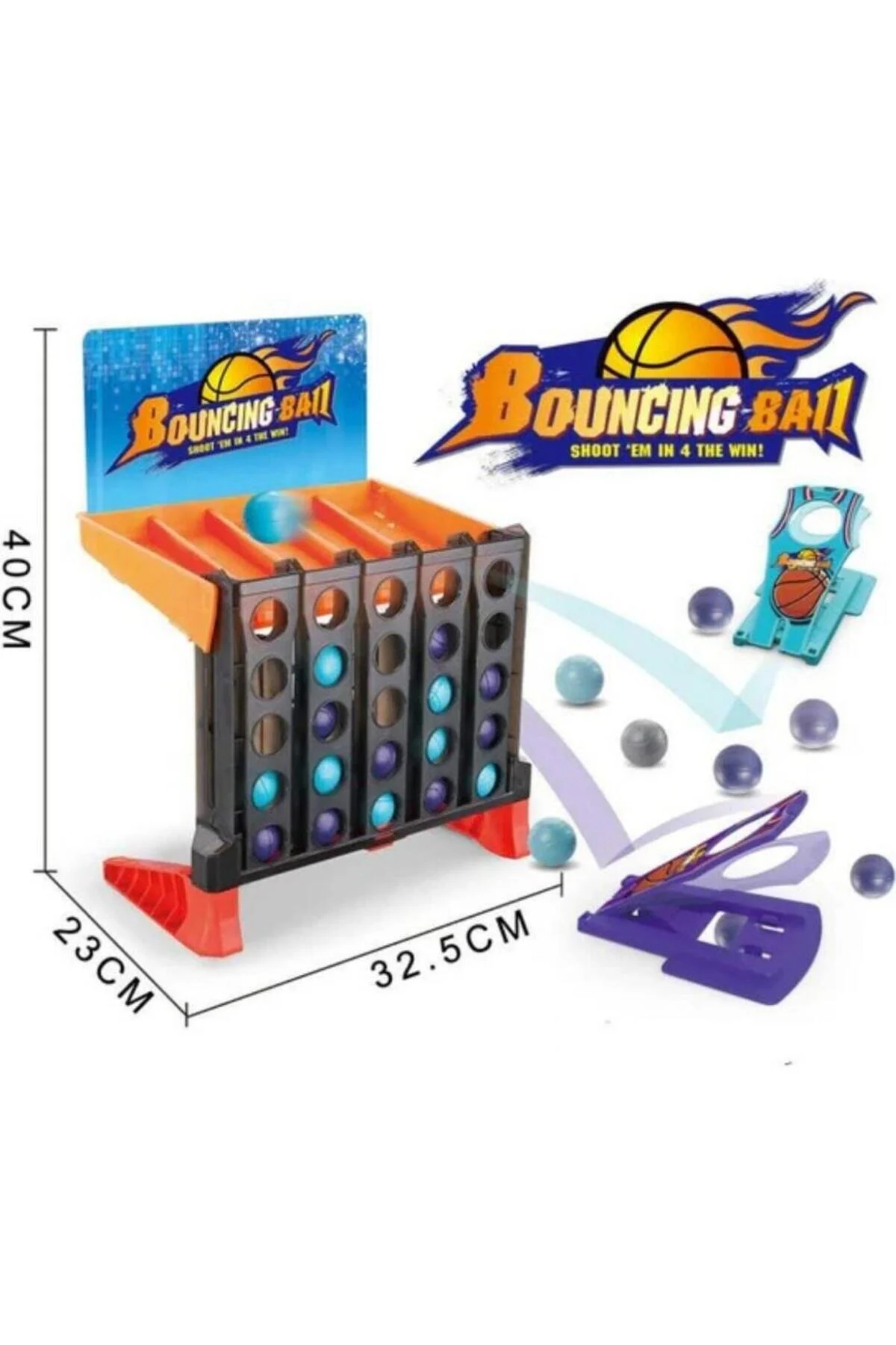 بازی های رومیزی دخترانه و پسرانه بچگانه Bouncing Ball 8+ سن چند نفره Super Fun Basketball Box  CA Games