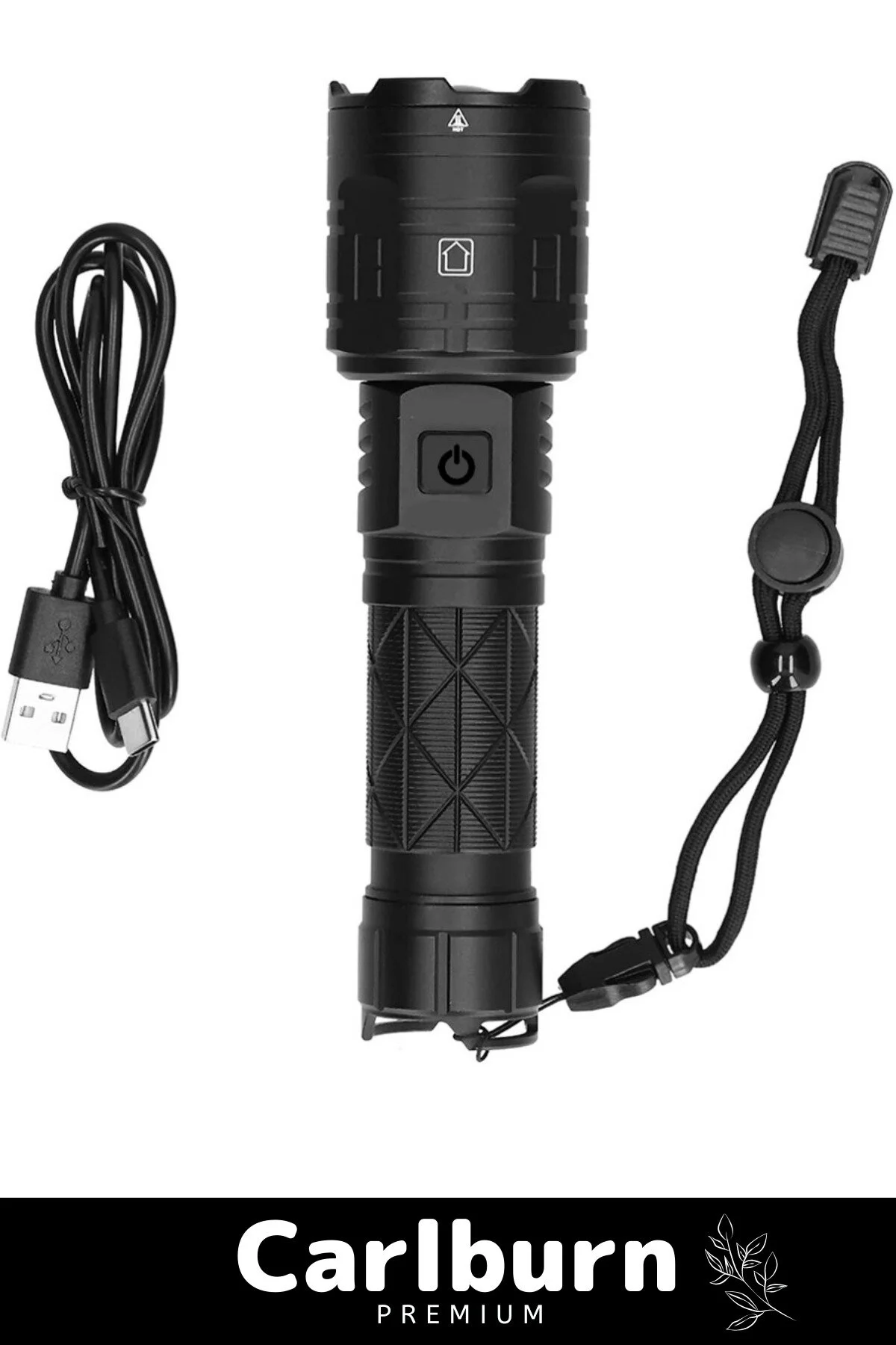 چراغ قوه PREMIUM 5 MODE DAYLIGHT LIGHTING 750 متر دامنه 8800 میلی آمپر ساعت 3000 قدرتمند فوق العاده Carlburn