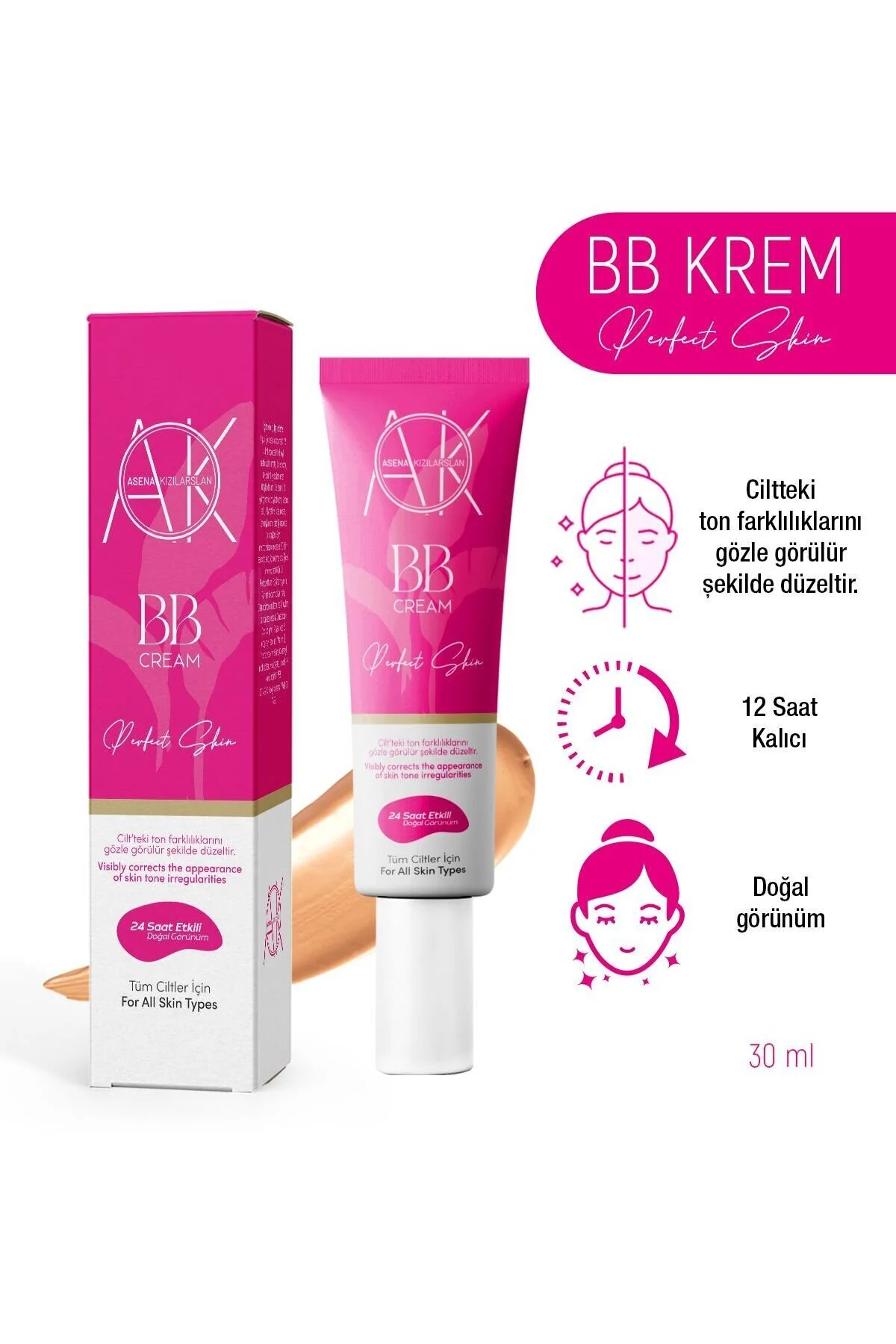 کرم بی و سی SPF15 BB 30 میل Asena Kızılarslan