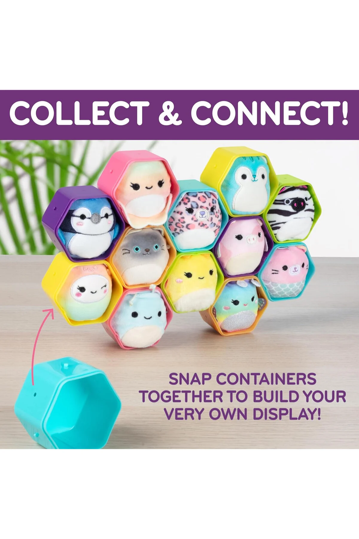 اسباب بازی های پشمی 1 تکه MICROMALLOWS SQUISHMALLOWS SURPRISE MINI SOFT PLASH TOY شکل 6 سانتی متر قطعه TOYFEST