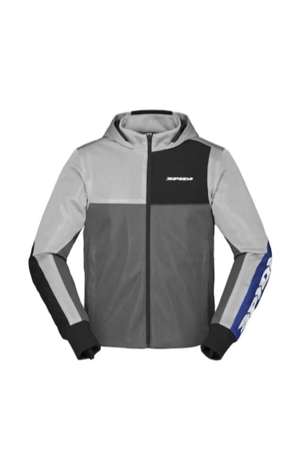 کاپشن موتورسوار مردانه و زنانه ژاکت SPIDE HOODIE NET نساجی آبی نقره ای Spidi