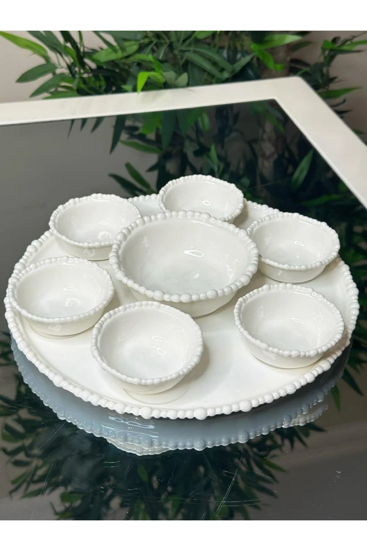 ست صبحانه مجموعه پذیرایی پرسلن 8 تکه ارائه کوکی کمان BAULT SUGAR KRD Home