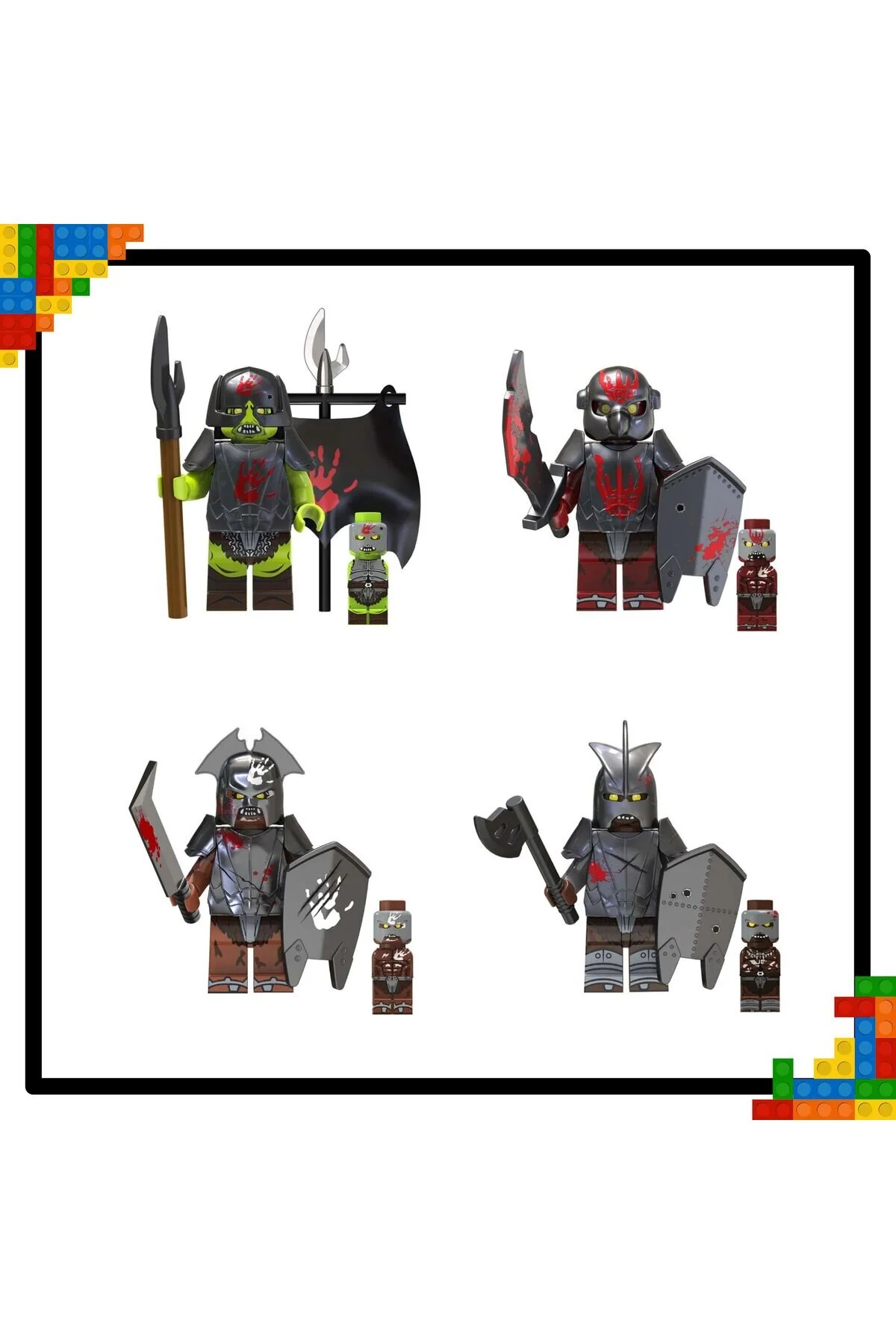 فیگور مجموعه مینی ارباب حلقه ها و هابیت URUK HAI & ORC – 8 | جعبه رایگان! از ترکیه Geekland