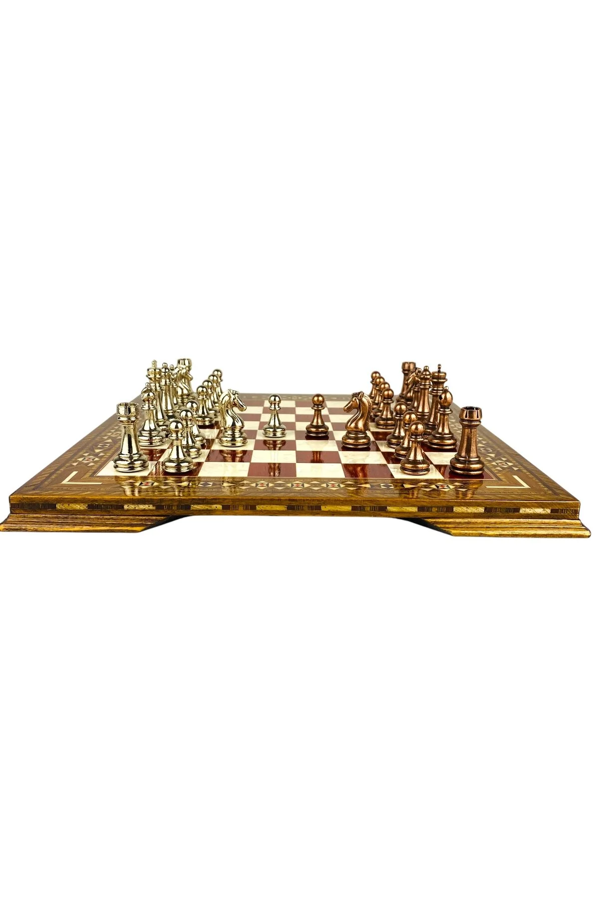 شطرنج مجموعه کلاسیک با طرح فلزی Tugra Gift Shop