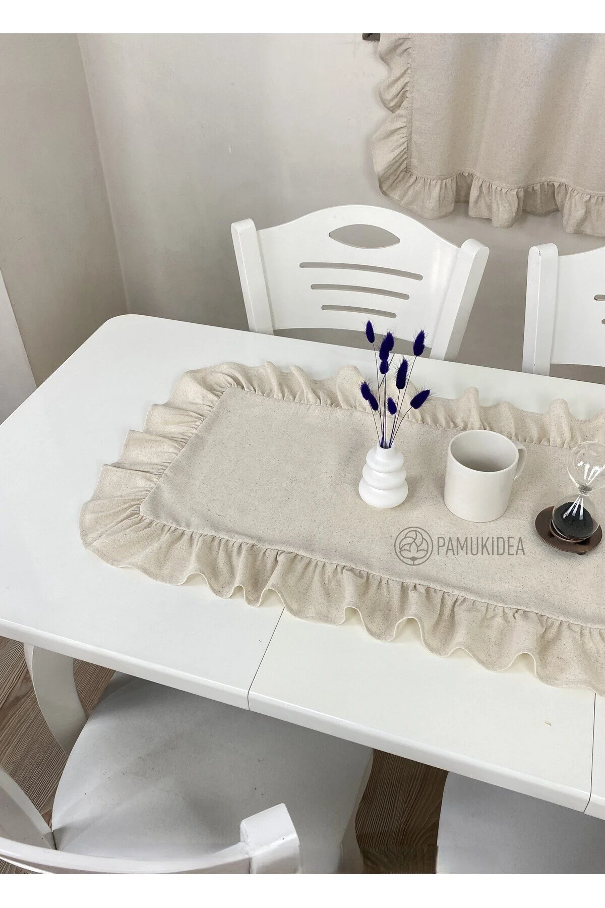 رانر و زیر بشقابی 40X100 سانتی متر | شستشوی کتان بولدان بافته شده 100 ٪ دونده پنبه میز قهوه پوشش دسک تاپ pamukidea