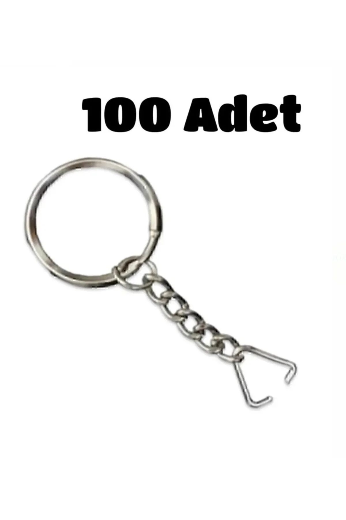 جلیقه کلید 100 عدد حلقه جاکلیدی با دستگاه مثلث زنجیر TıkTık AL