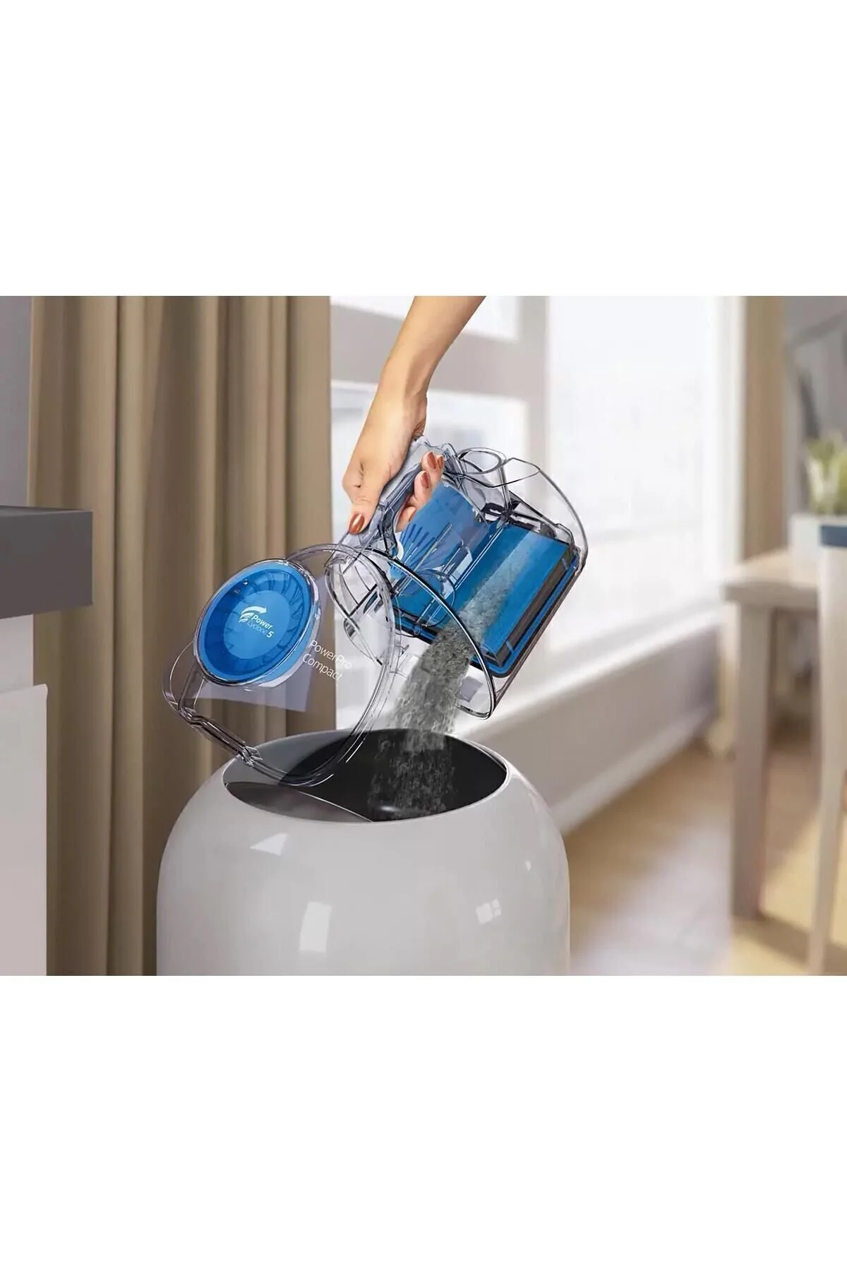 جاروبرقی بدون کیسه POWERPRO CITY DUST BUG  650W POWERCYCLONE 5 FILTER H13 FC9331 07 فیلیپس Philips