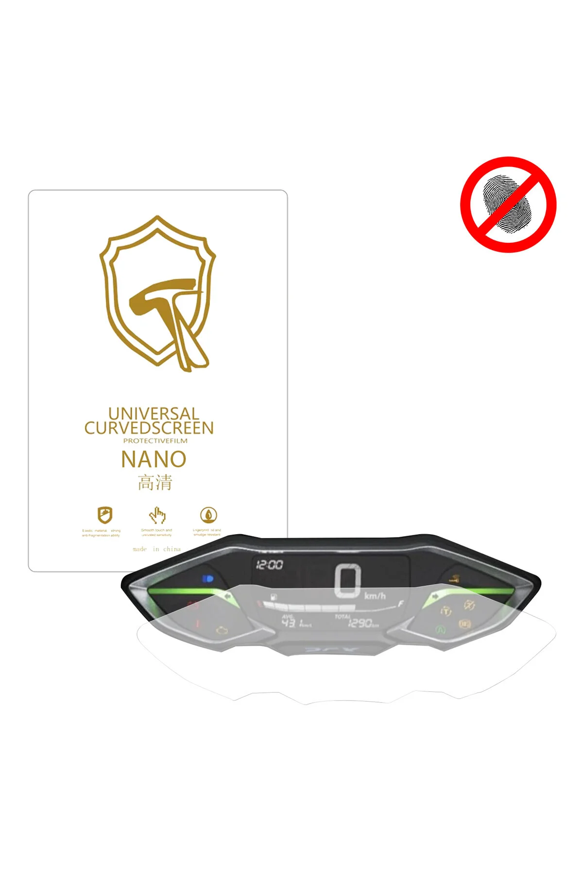 محصولات ضروری موتورسیکلت فیلم محافظ صفحه نمایش جلوی NANO FULL TPU سازگار با HONDA PCX 150 2021 2022 2023 2024 EKM114 Microcase