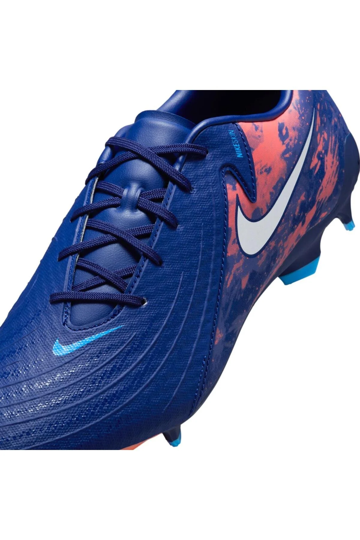 کرمپون مردانه PHANTOM GX II آکادمی FG MG ERLING HAALAND BLUE CRAMPON قالب باریک 1 اندازه نایک Nike