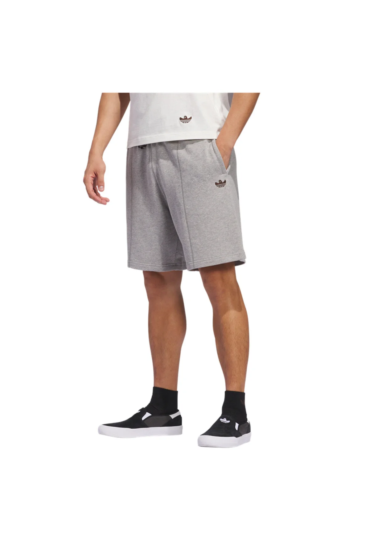 شورت ورزشی خاکستری مردانه پر وزن اورجینال adidas