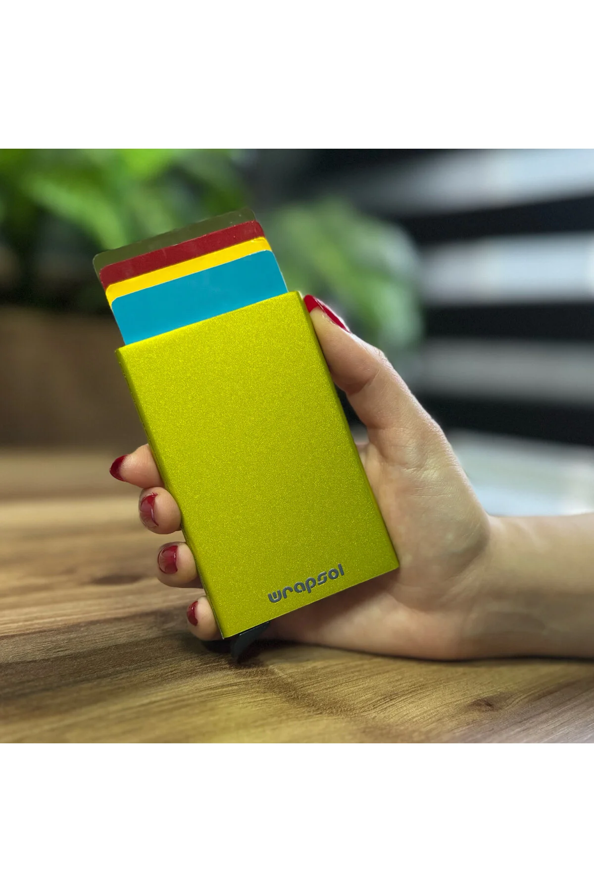 کارت دار سبز مردانه و زنانه سرهای RFID محافظت شده آلومینیوم اتوماتیک سر اعتباری رپ‌سول Wrapsol