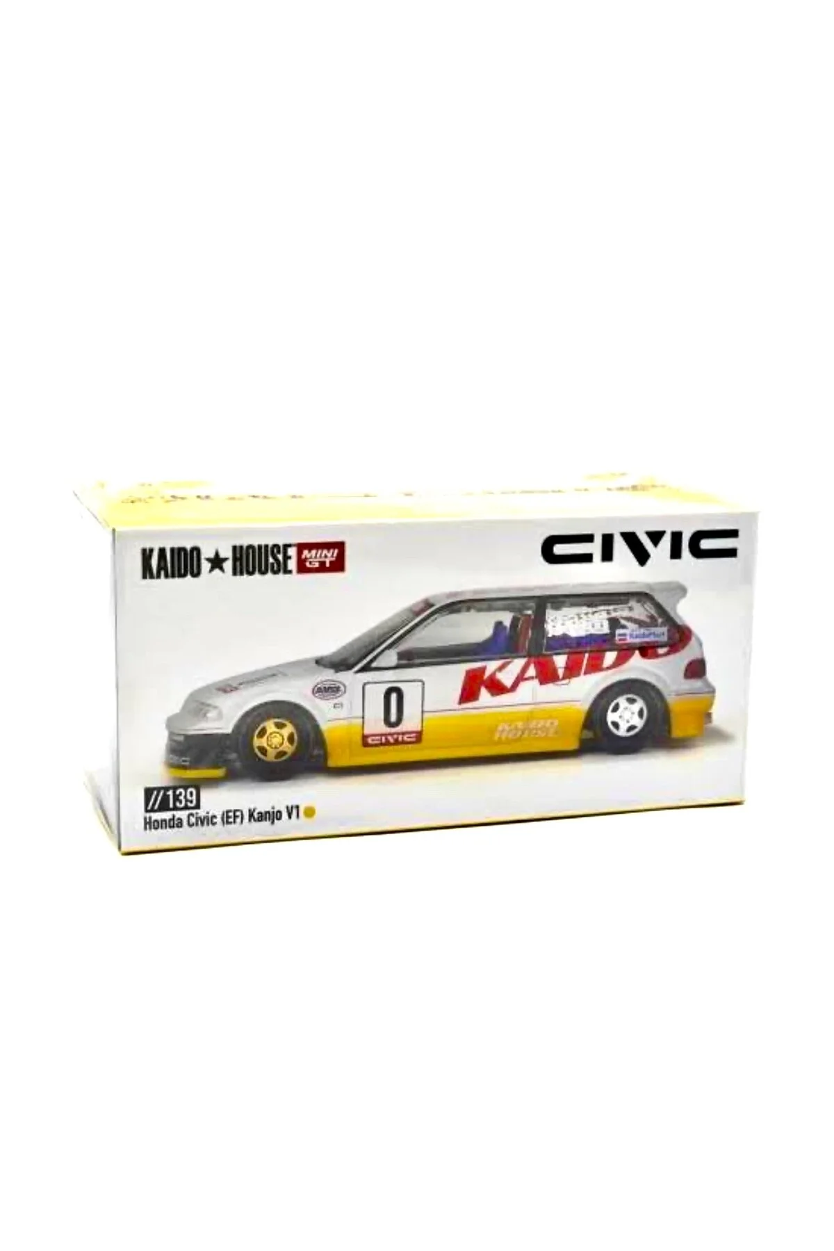 مدل خودرو KAIDO HOUSE MINI GT HONDA CIVIC EF KANJO V1 سفید – ماشین DIECAST SCALE 1:64 اورجینال mini gt