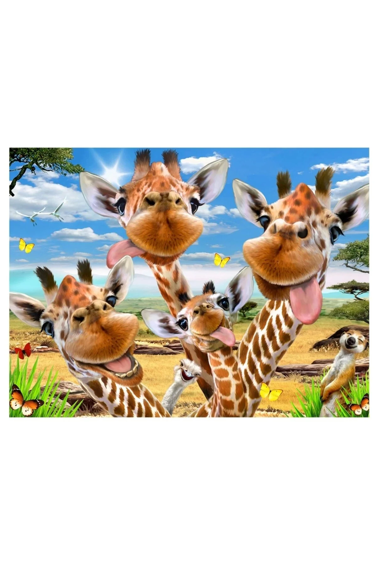پازل ها و یاپبوزهای کودک 48 قطعه 3D Pelish: زرافه Cubic Fun Genel Markalar