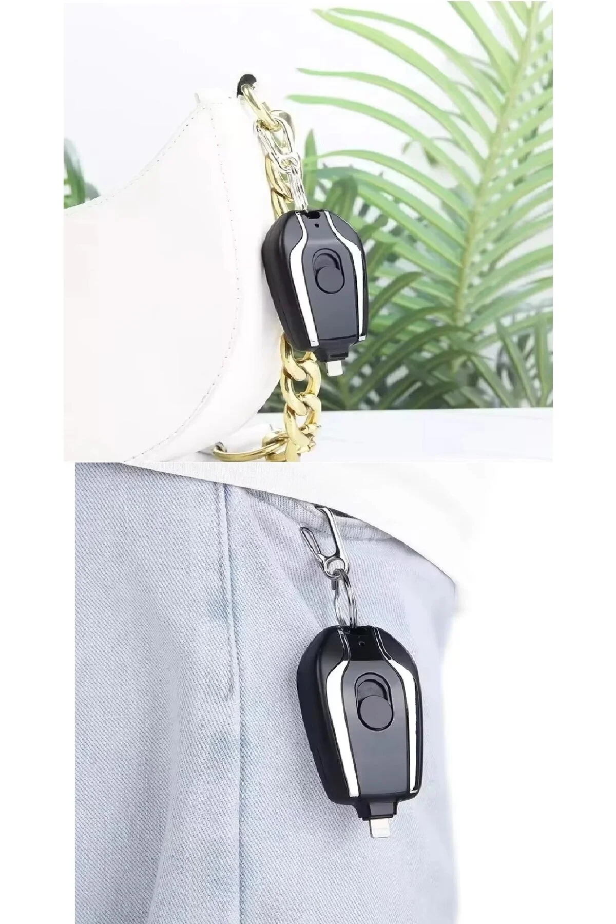پاوربانک KEYCHAIN نوع C به شکل مینی شارژر سریع POWEBANK قابل حمل 1500 MAH Genel Markalar