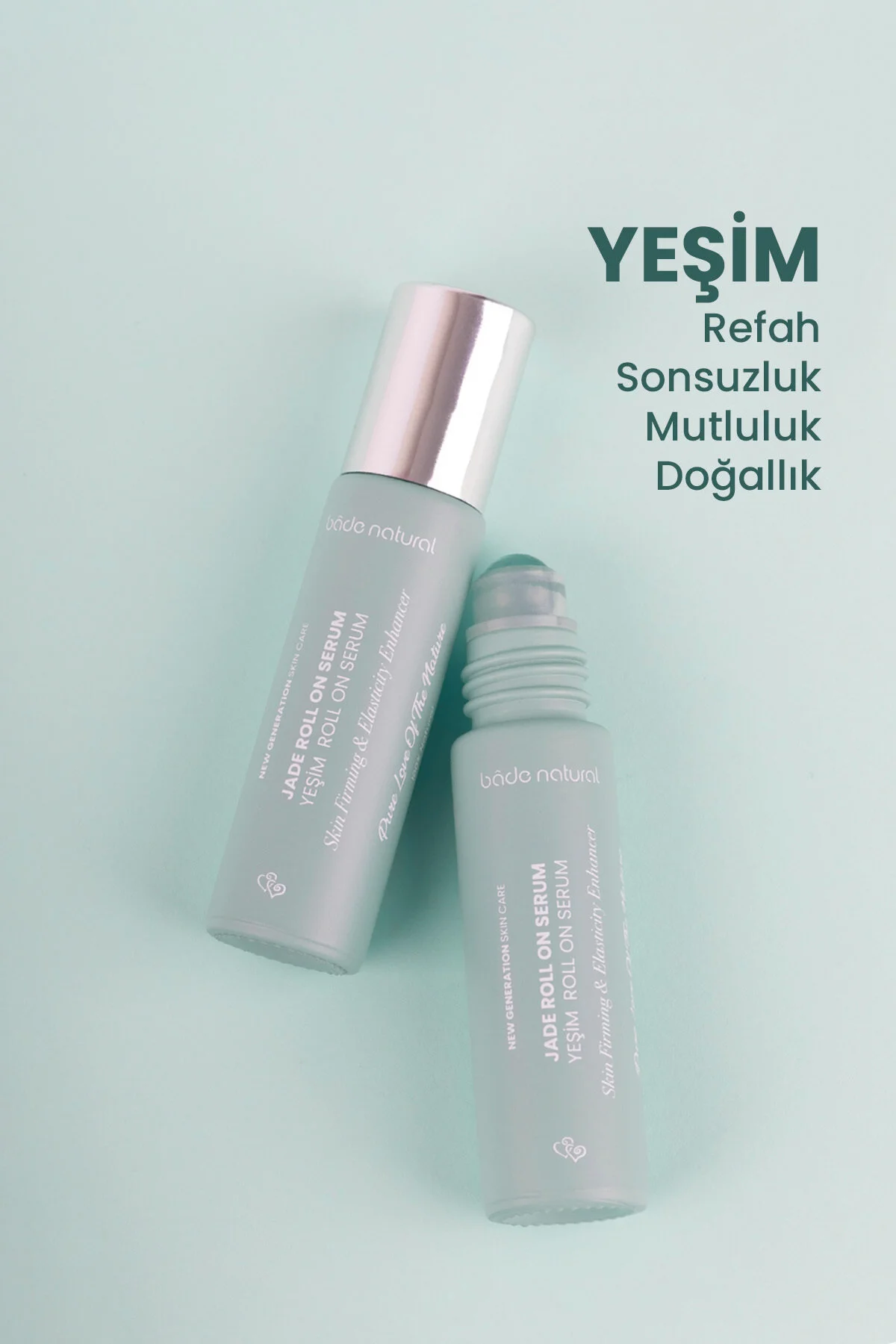 سرم چشم ماساژور طبیعی با سنگ یشم 10 میلی لیتر بادا ناتورال Bade Natural