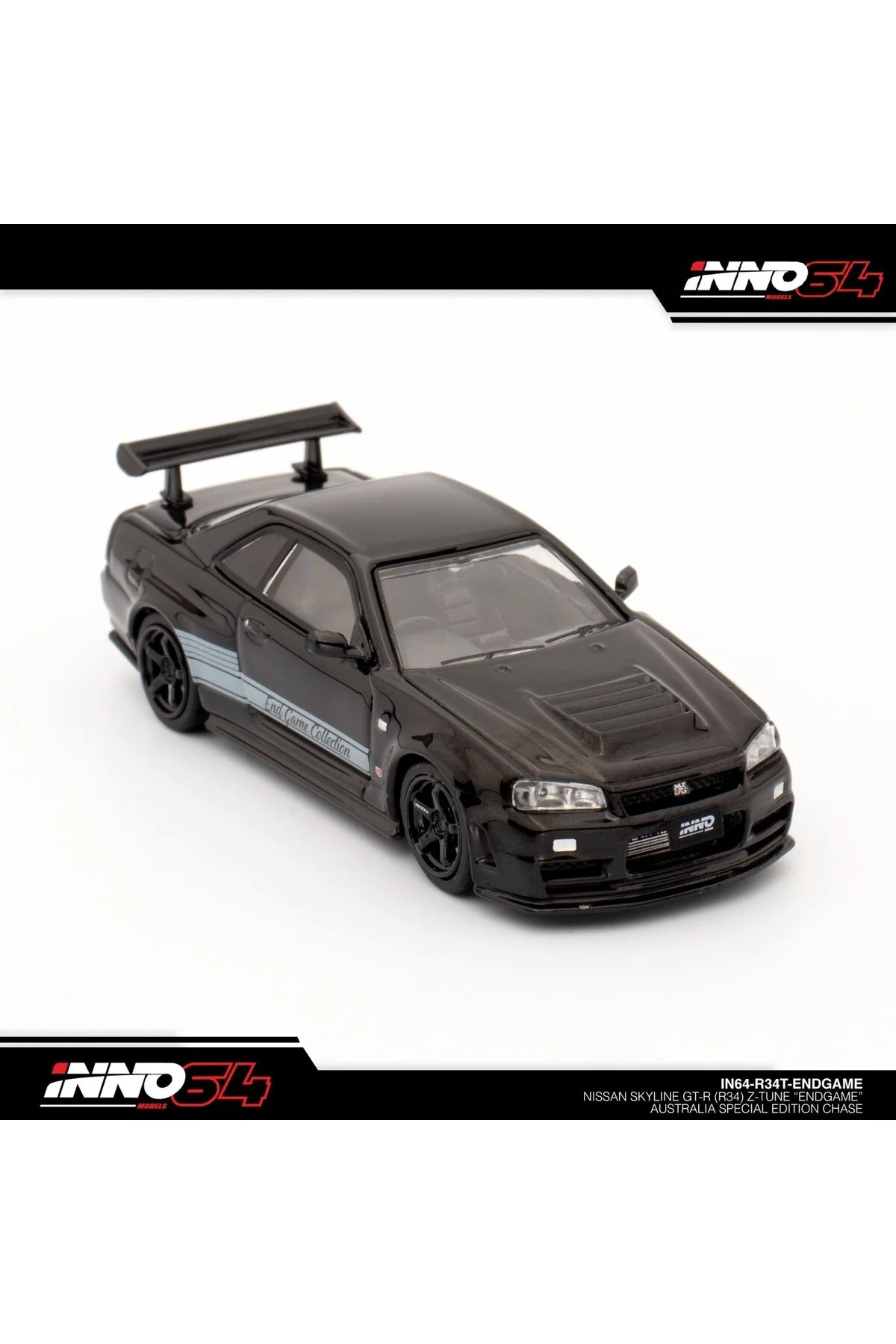 ماشین اسباب بازی نیسان GT R R34 Z TUNE '' ENDGAME !! تعقیب Inno 64 Models