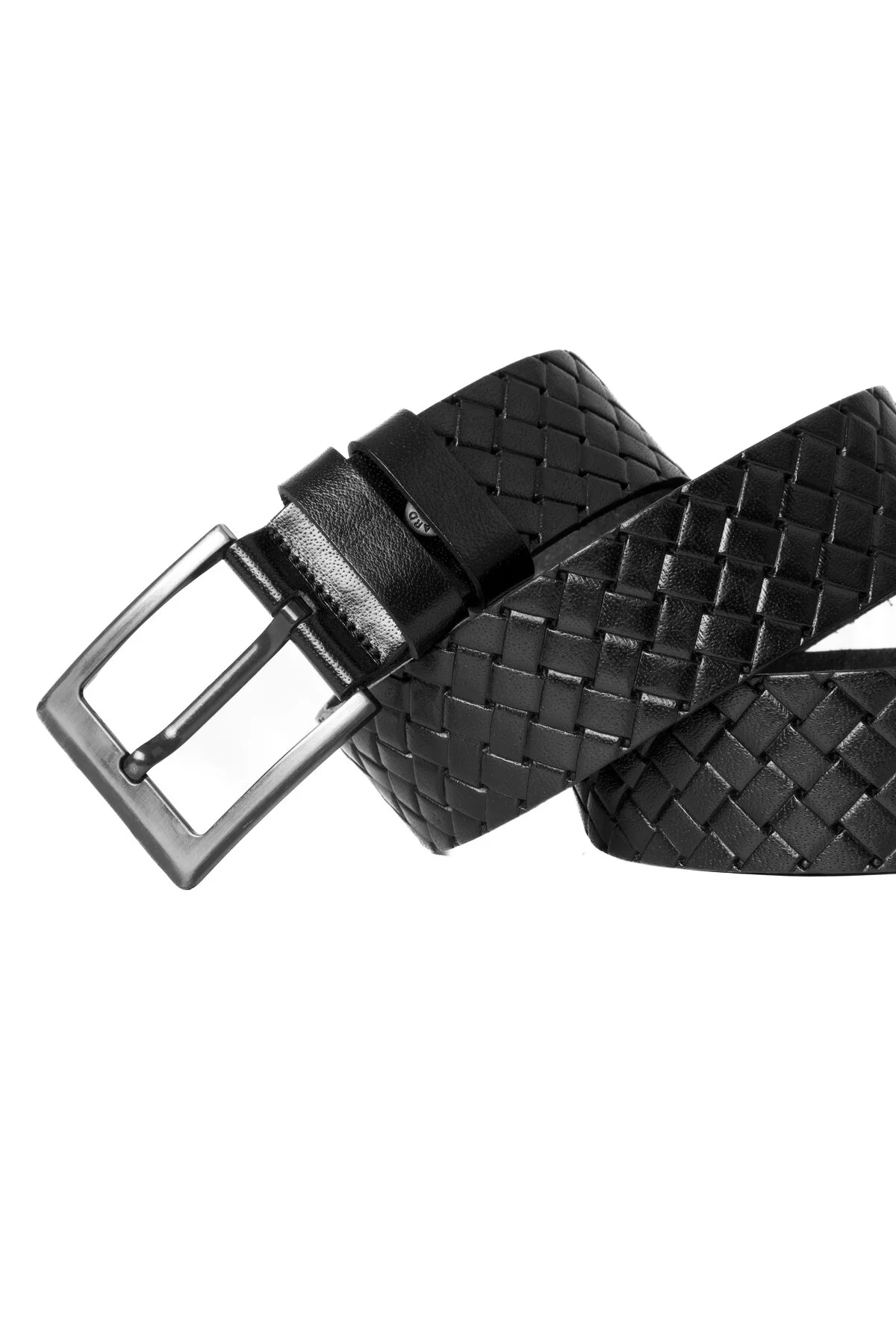 کمربند مردانه چرمی واقعی سیاه الگوی SEMIR GUARD
