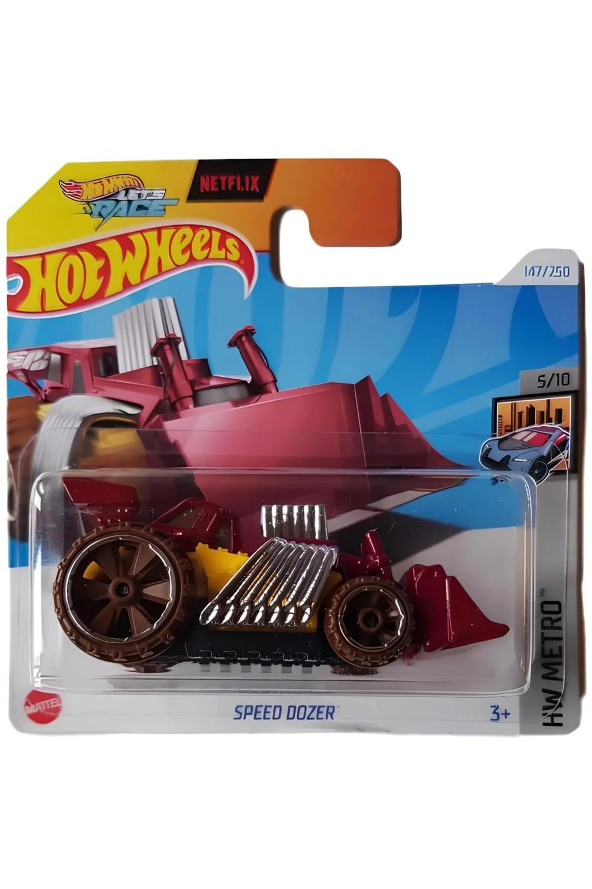 ماشین اسباب بازی بولدوزر سرعتی تک اتومبیل HTF03 از ترکیه HOT WHEELS