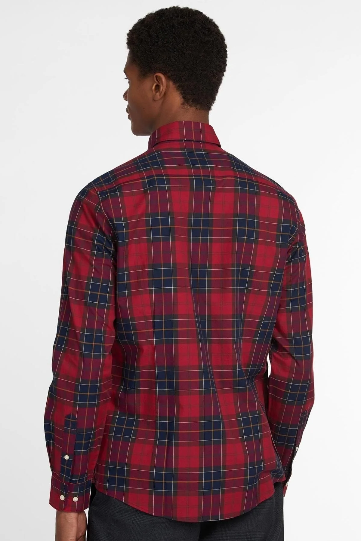 پیراهن / بلوز دکمه دار قرمز مردانه خیاطی Wetherham re52 Barbour