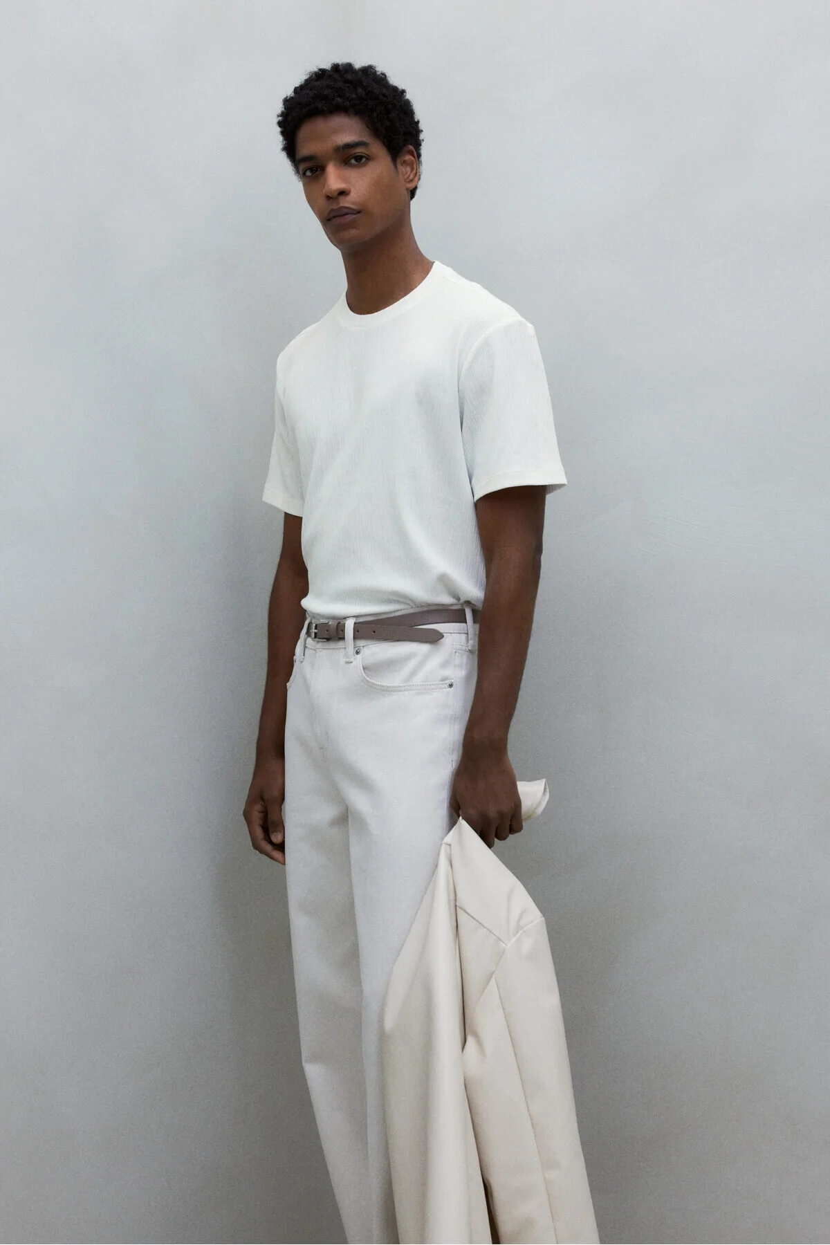 تی شرت مردانه TEKSTURE T SHIRT به طور منظم تناسب H&M