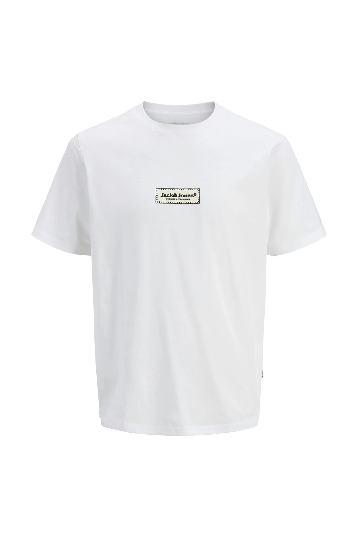تی شرت سایز بزرگ مردانه سفید مردان SPLIT FAKESTITCH BW Jack & Jones