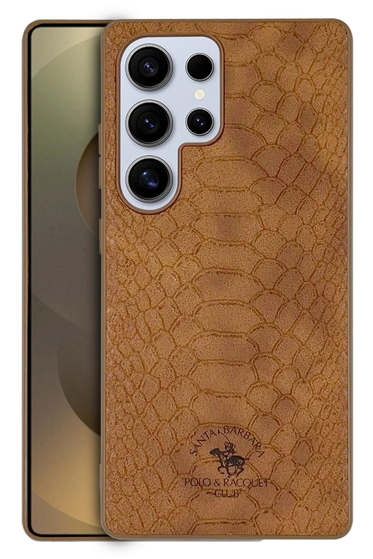 کاور و قاب SBPRC SAMSUNG GALAXY S25 ULTRA COMPATIBLE CASE PU چرمی طرح کروکودیل BUSINESS KNIGHT COVER Santa Barbara Polo Racquet Club