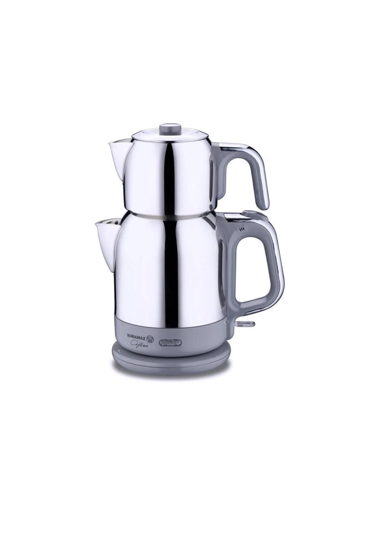 چای ساز دستگاه خوری خاکستری 331 10 INOX اورجینال KORKMAZ
