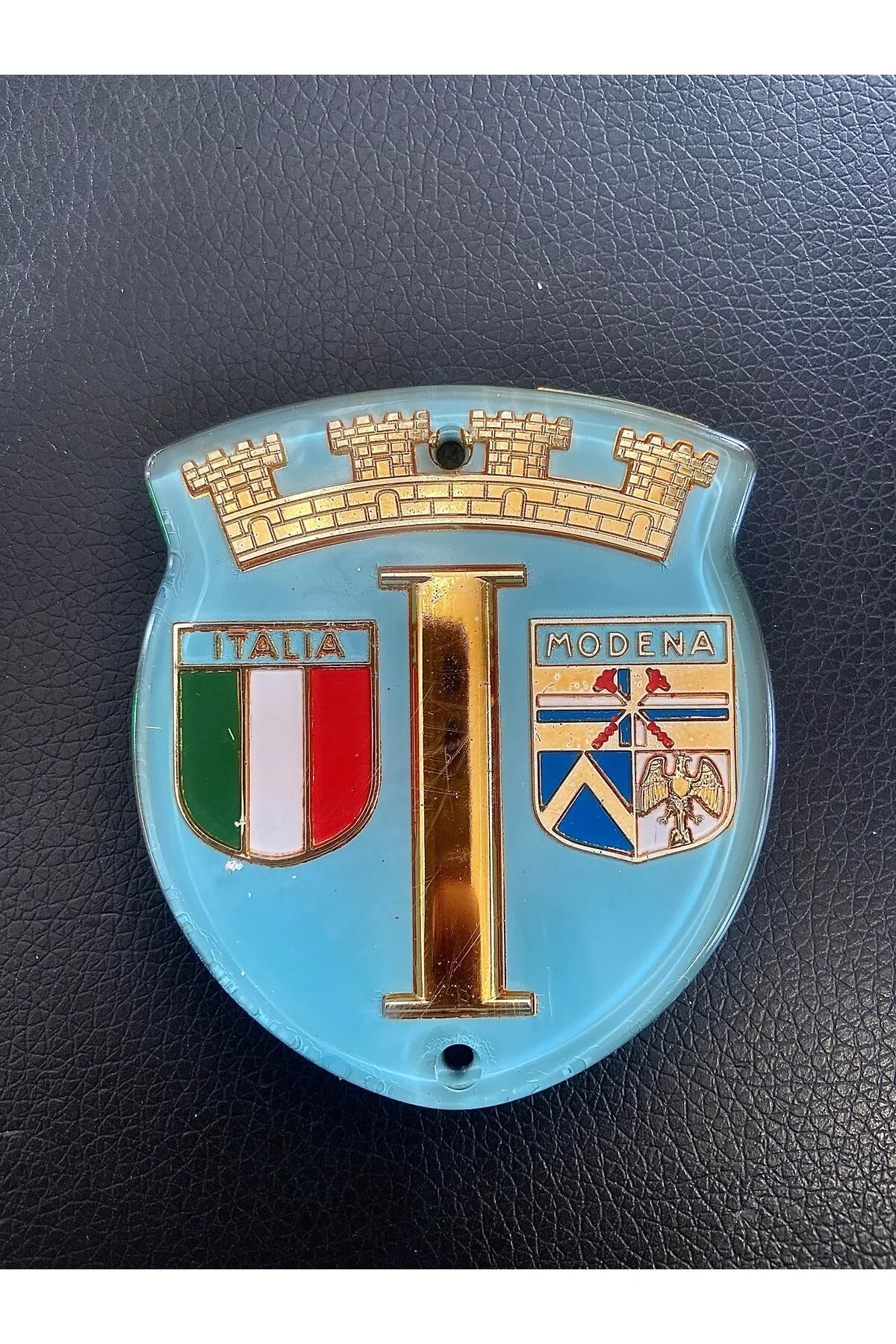 برچسب آرم و نوار شبرنگ آبی ITALIA LETTER MODENA VESPA ETA ERAS