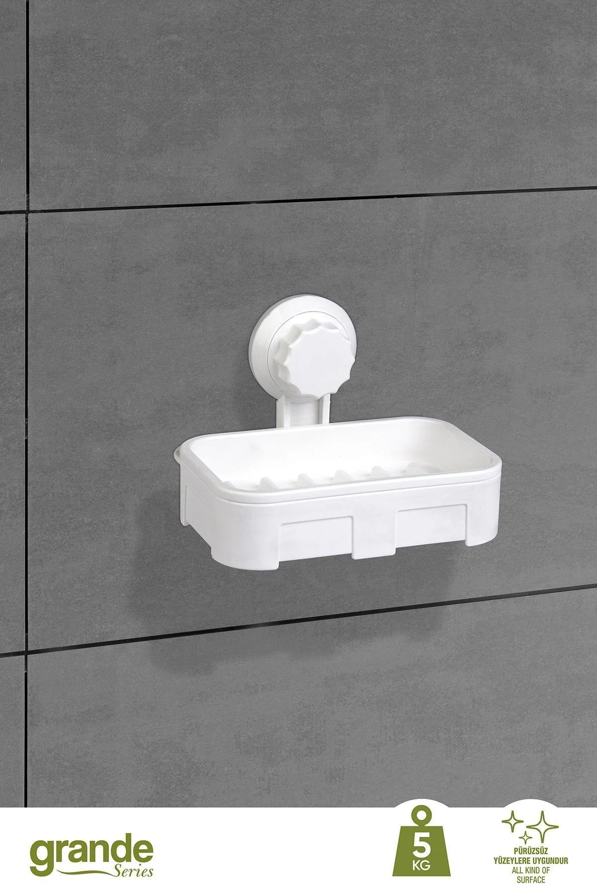 جاصابونی سفید جای صابون و مایع دستشویی خمیر Soapluk Dry با 2 کارکرد Vidala را می خواهید  Okyanus Home